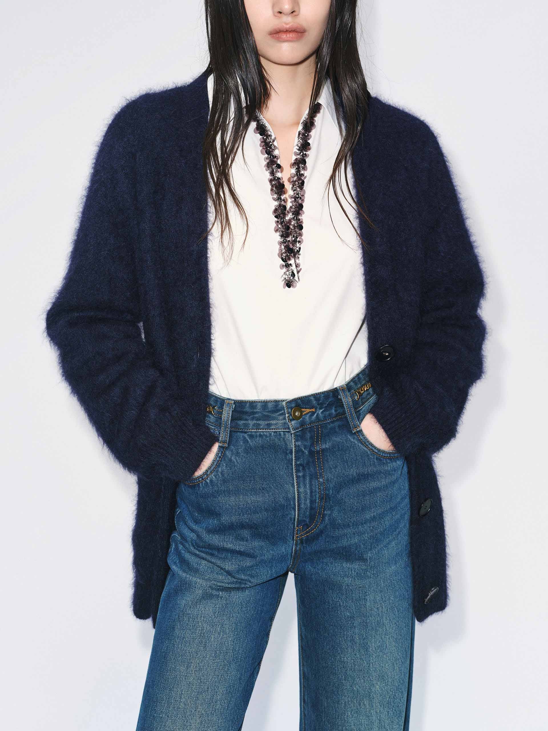 Furry Touch Knitted Cardigan - Image 5