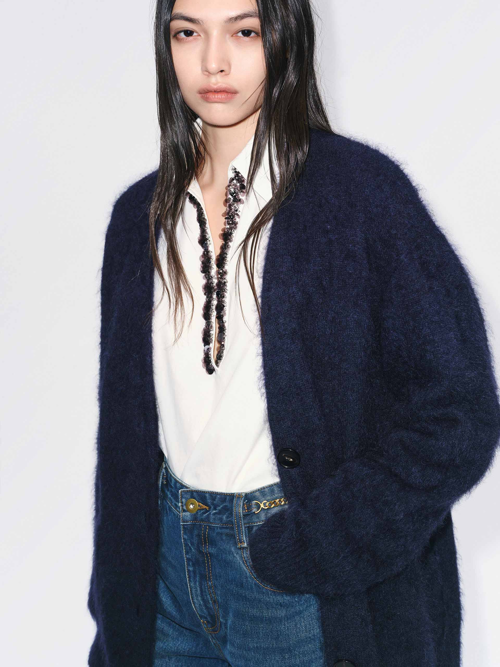 Furry Touch Knitted Cardigan - Image 6