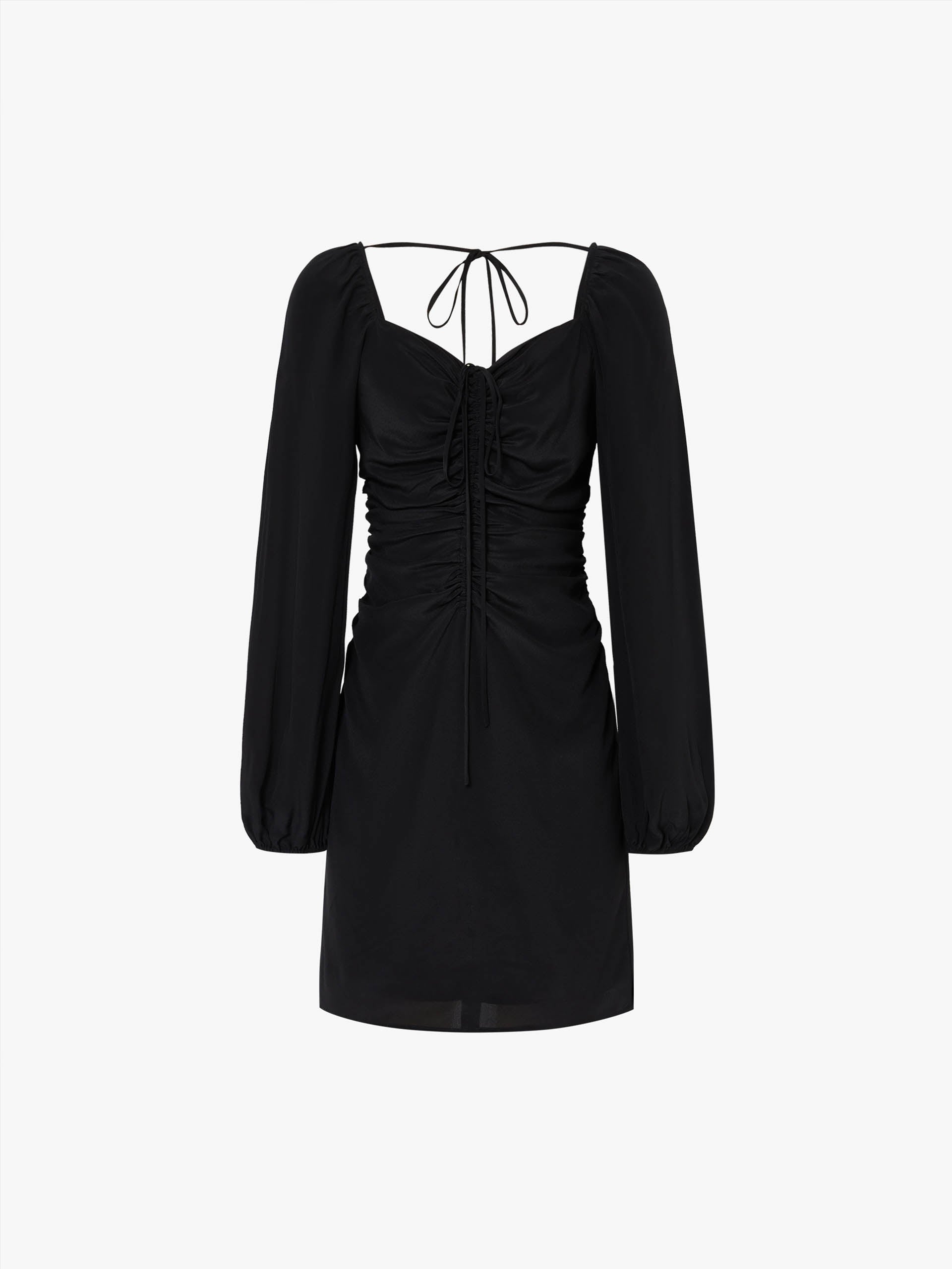 Gathered Detail Silk Dress - Image 5