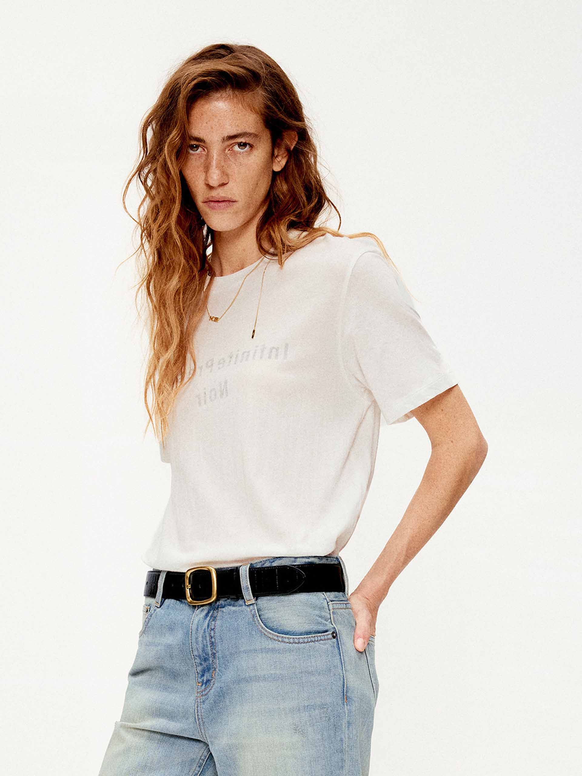 Gathered Hem Printed T-shirt - Image 3