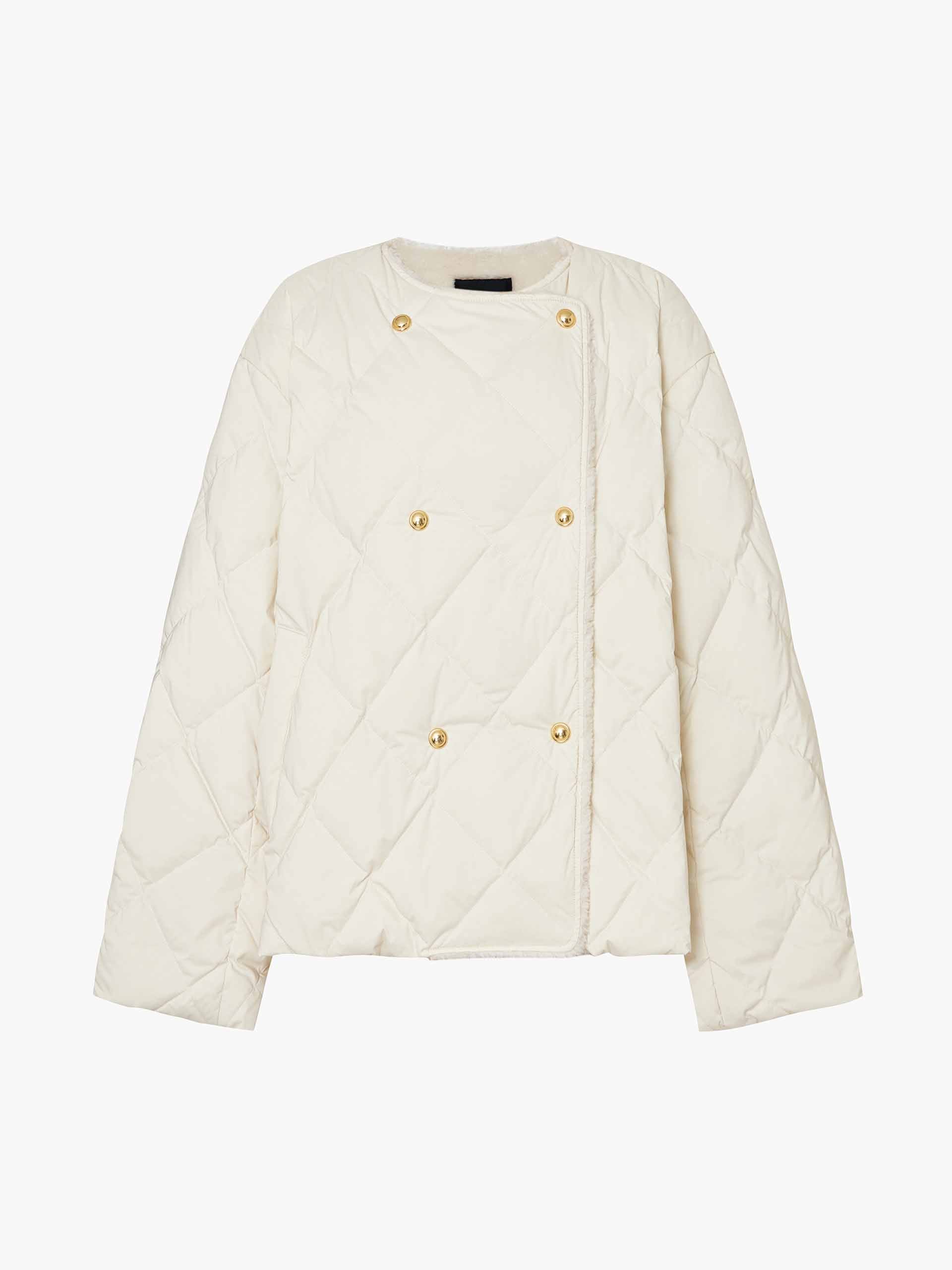 Geometric Quilted Scarf Jacket - Image 9