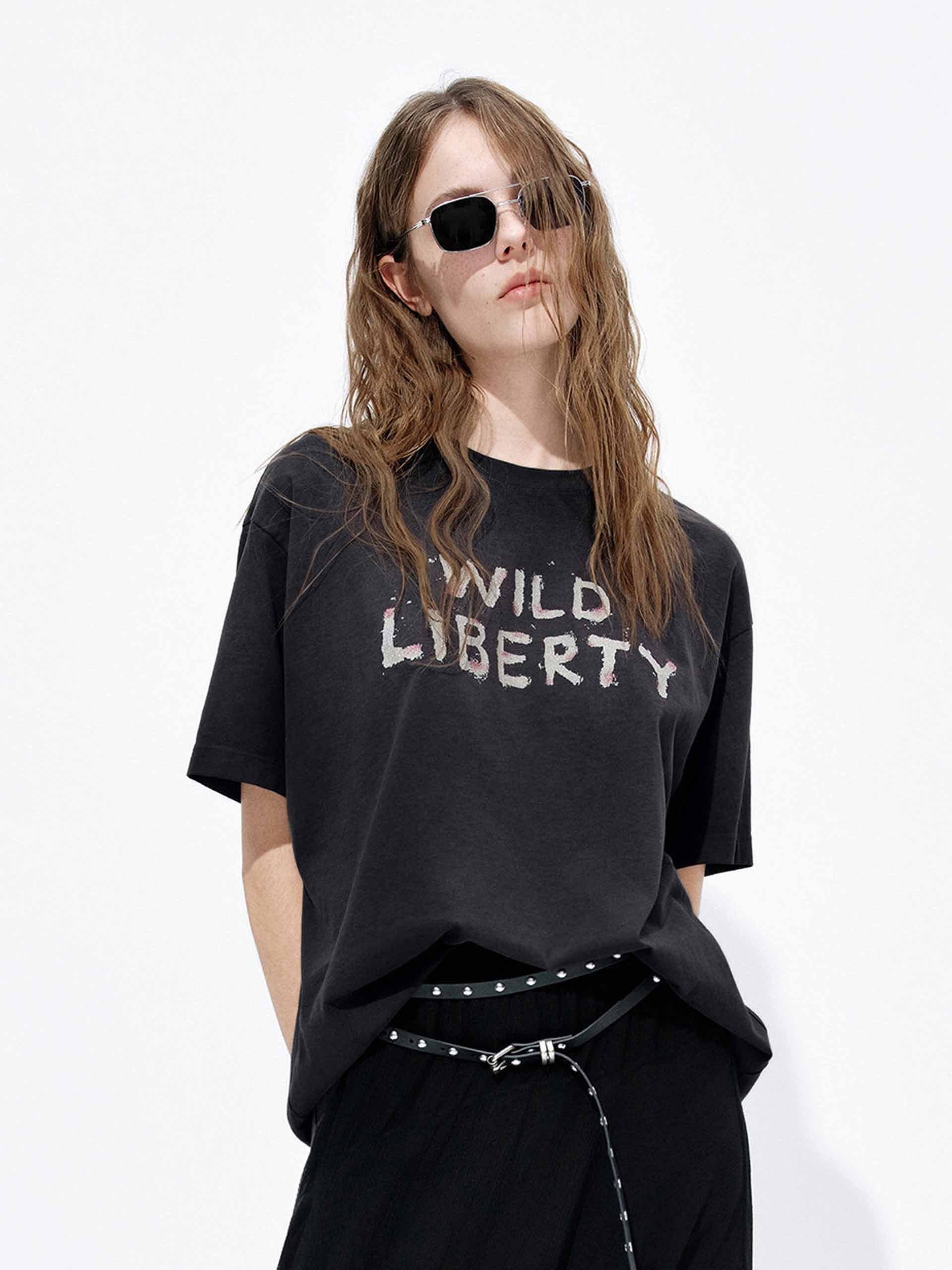 Graffiti Letter Cotton T-Shirt