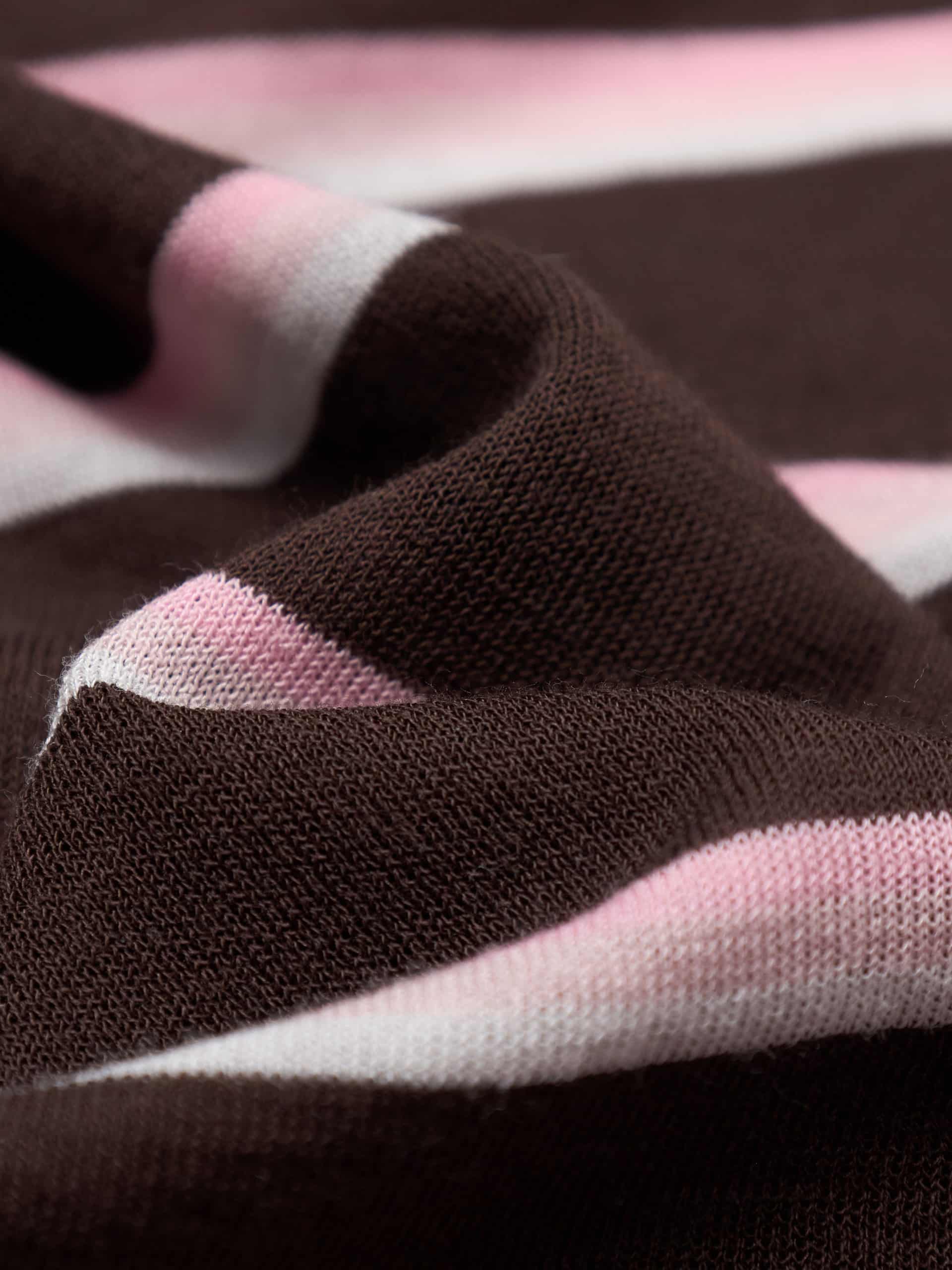 Half Button Striped Knit Top - Image 4