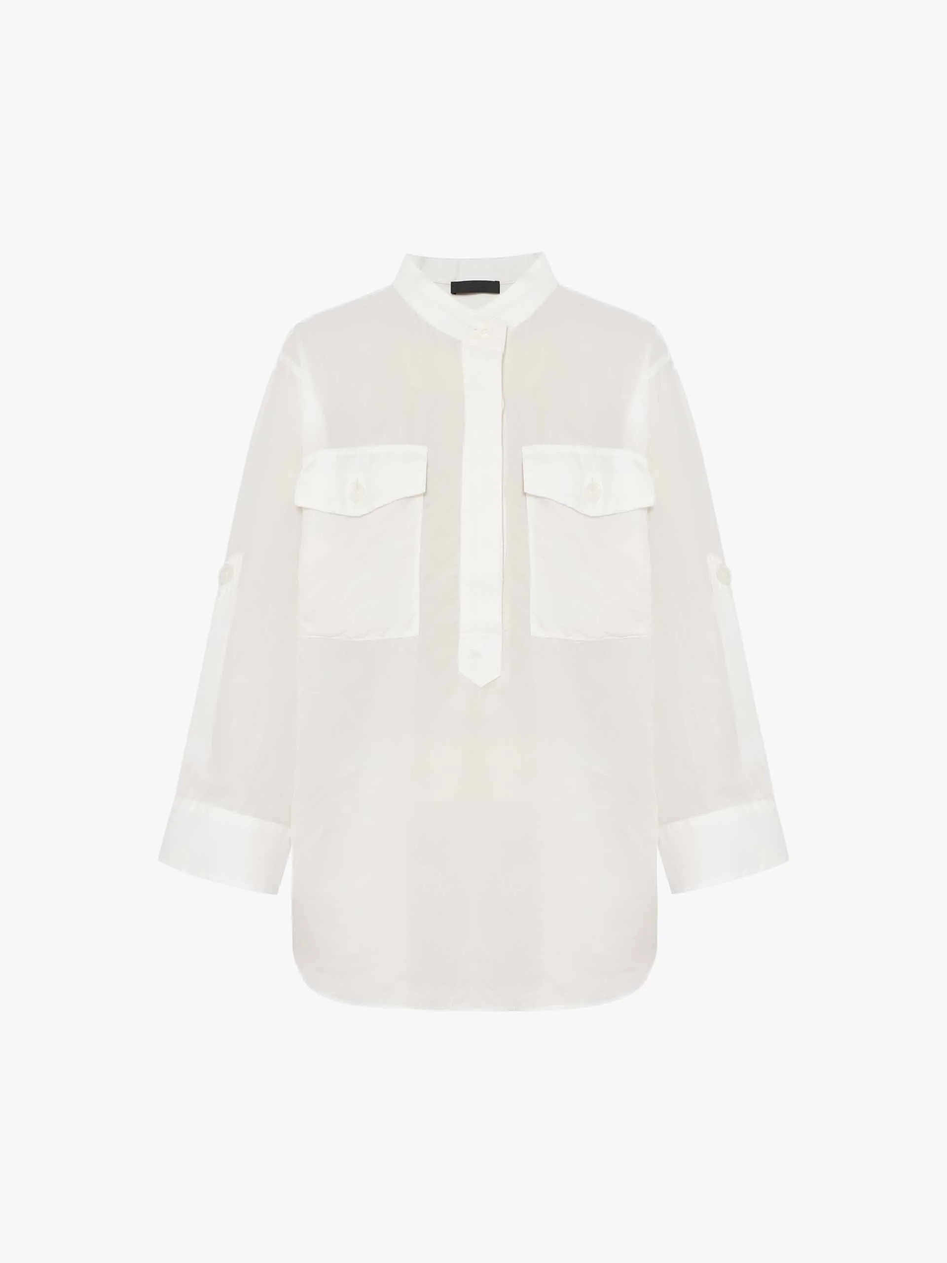 Half Button White Blouse - Image 5