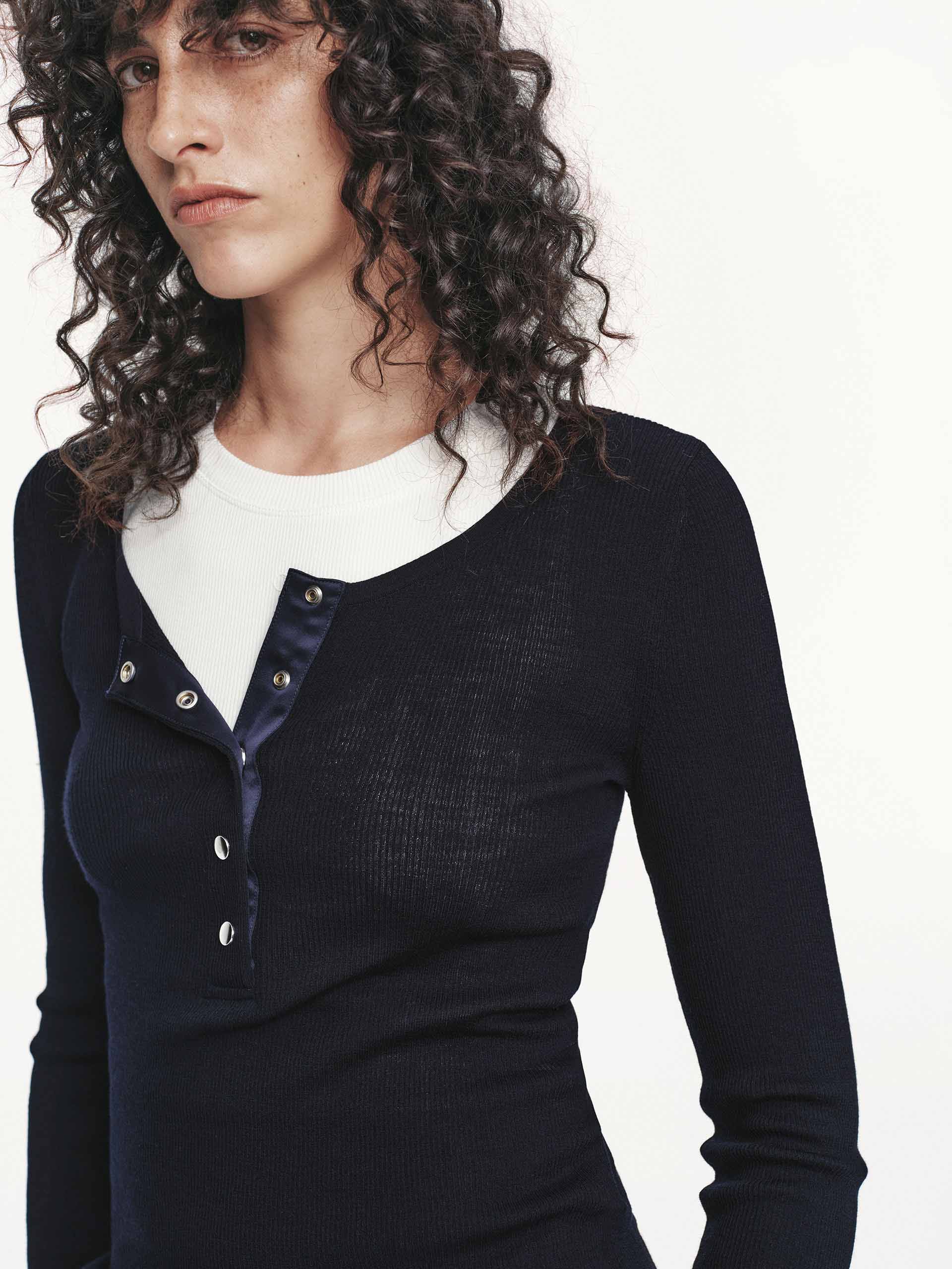 Half Button Wool Sweater - Image 7