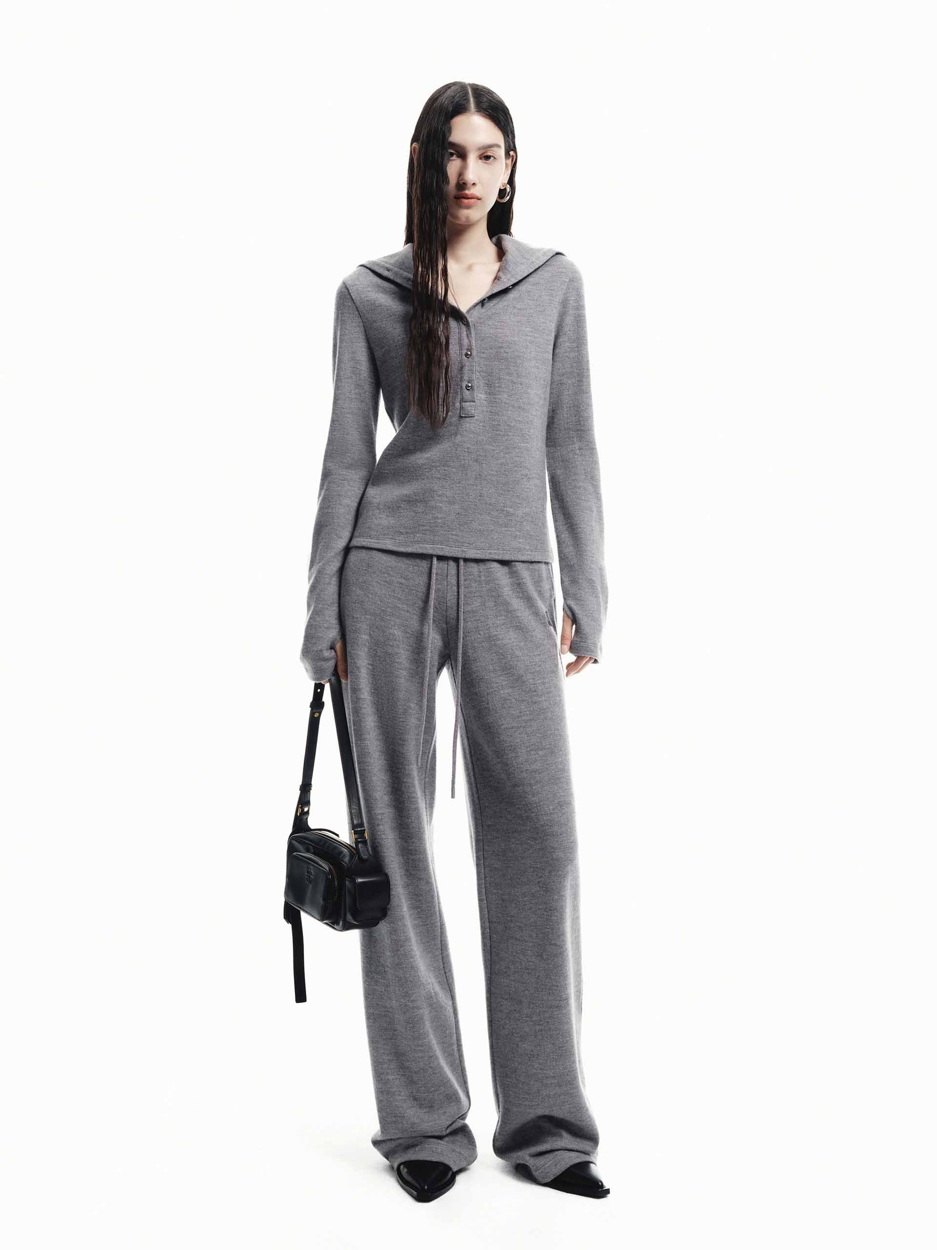Half Button Wool Top - Image 2
