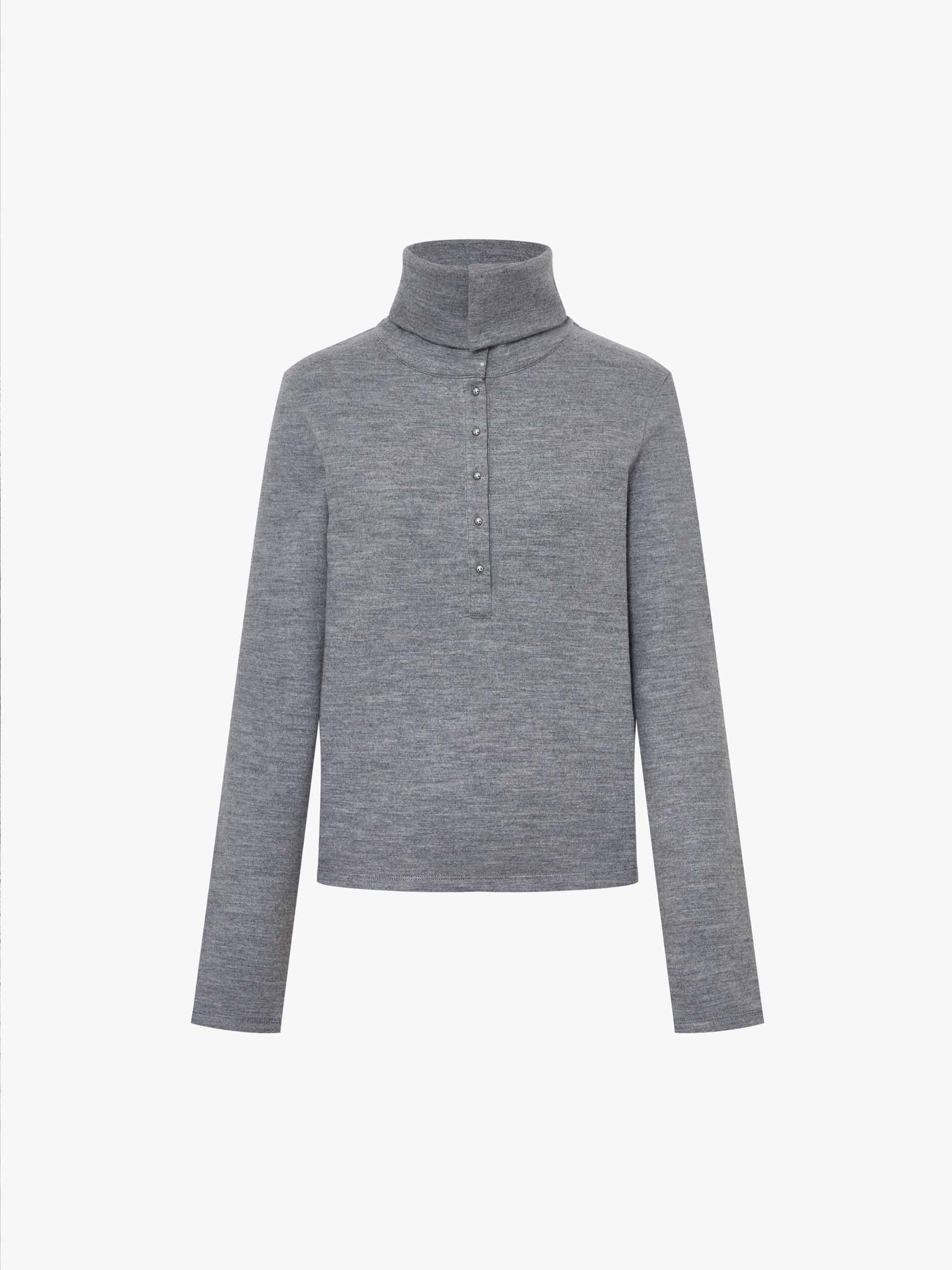 Half Button Wool Top - Image 5