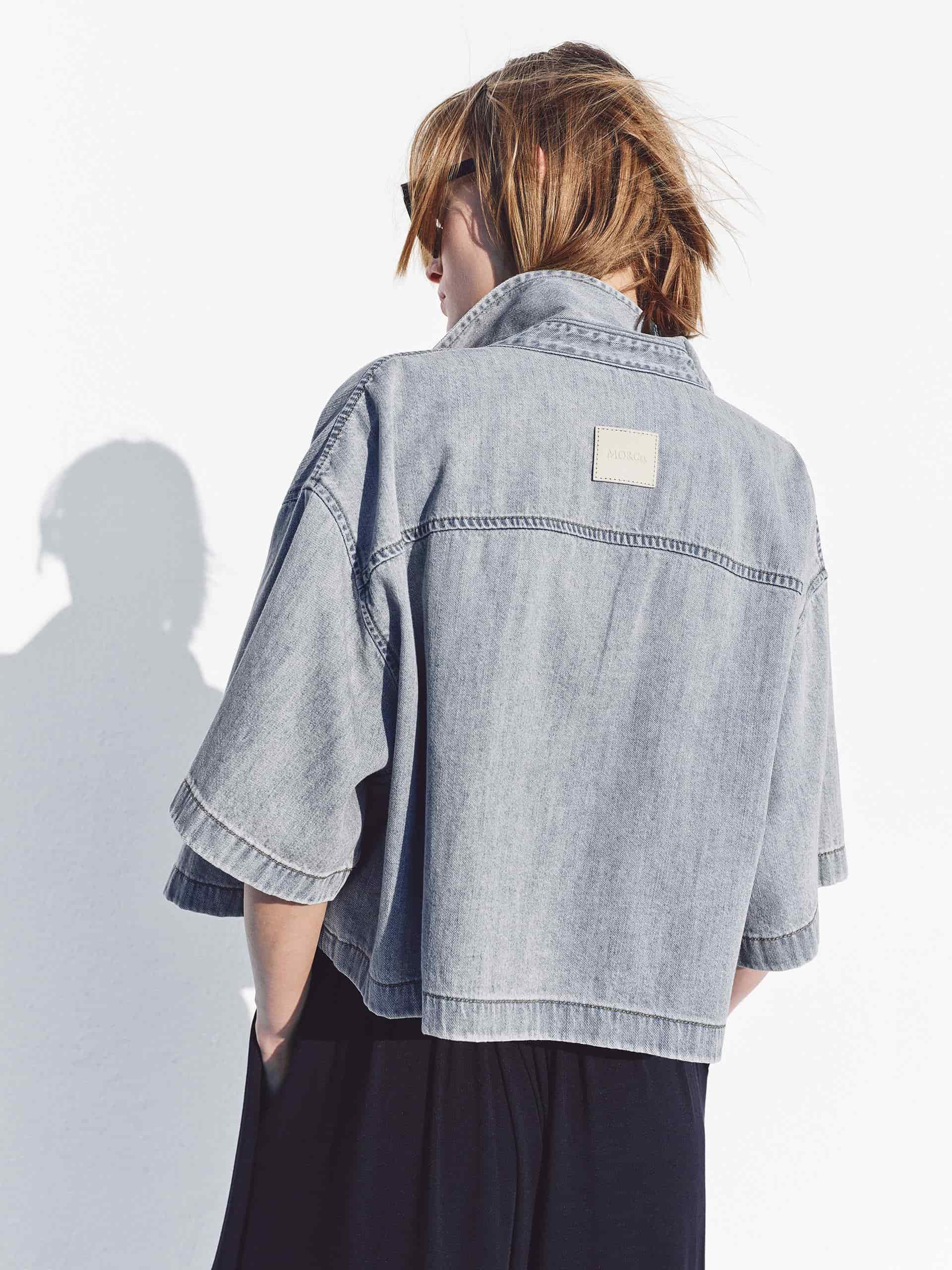 Half Sleeve Denim Shirt - Image 3