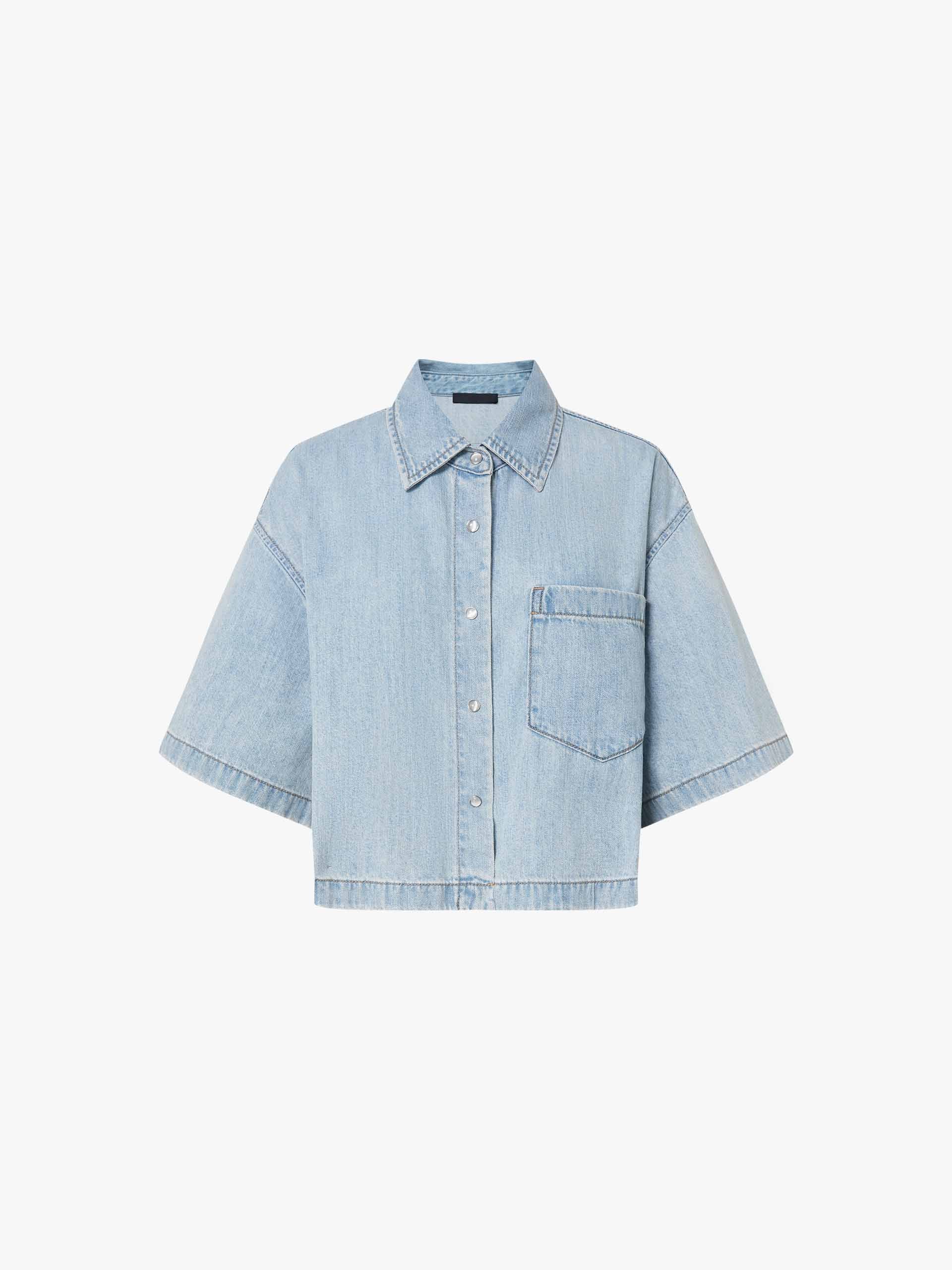 Half Sleeve Denim Shirt - Image 5