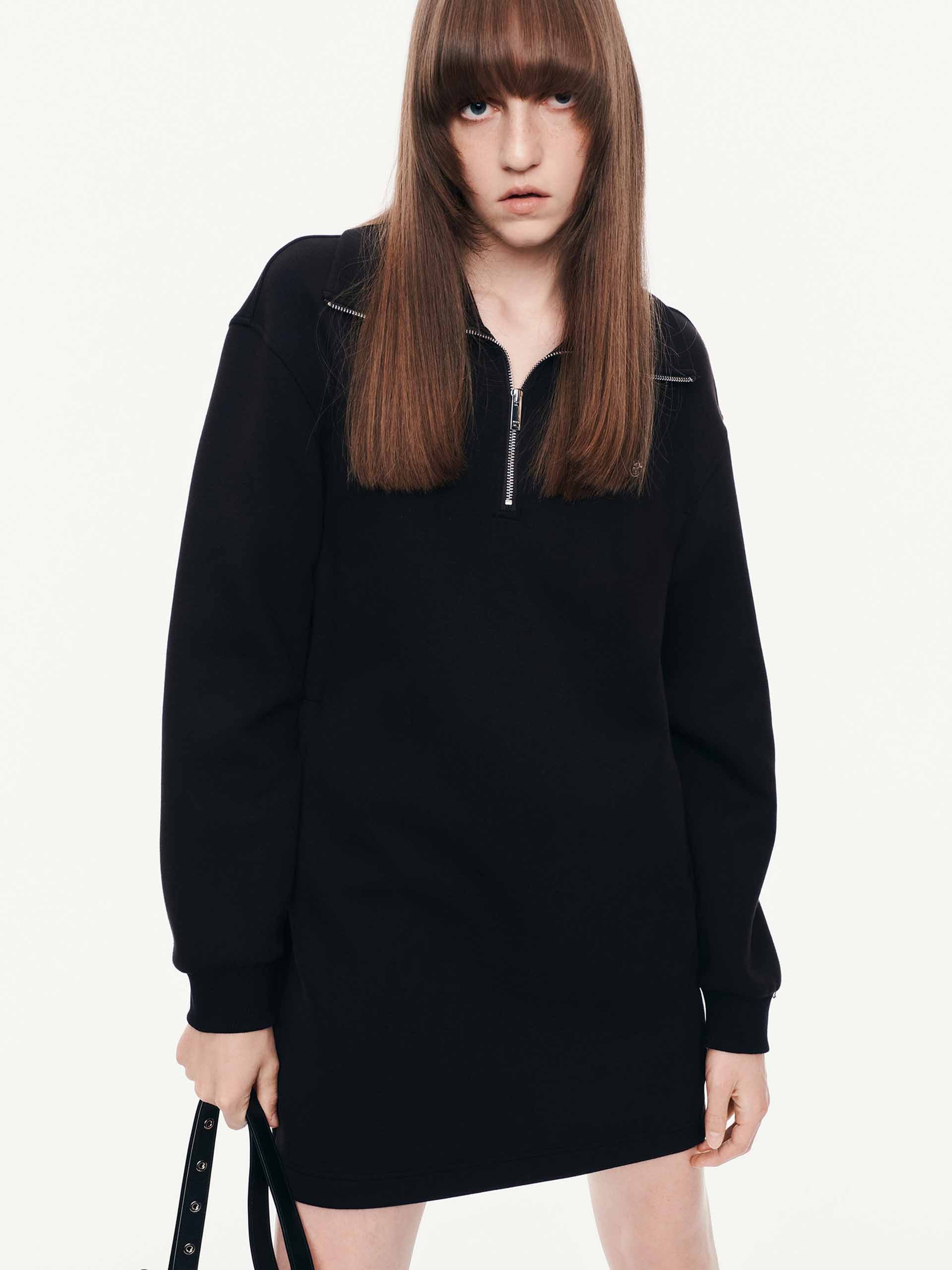 Half Zipper Jumper Dress - Image 8