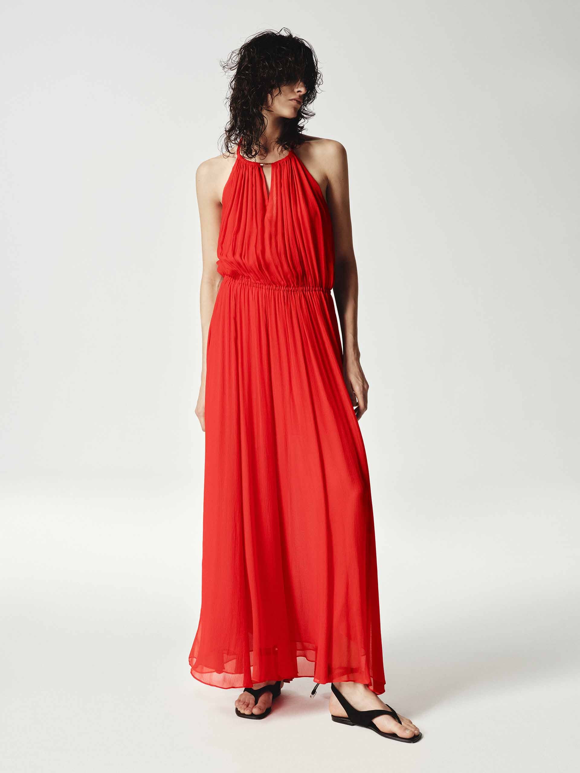 Halterneck Silk Dress