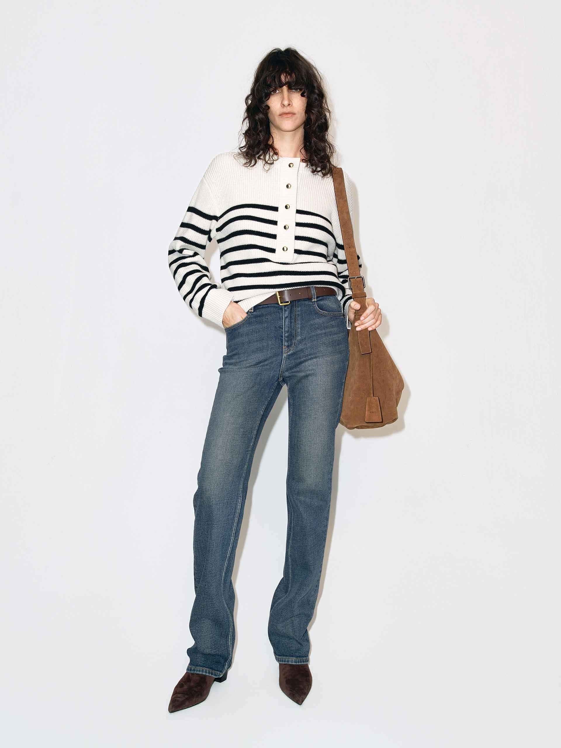 Henley Collar Wool Sweater - Image 9