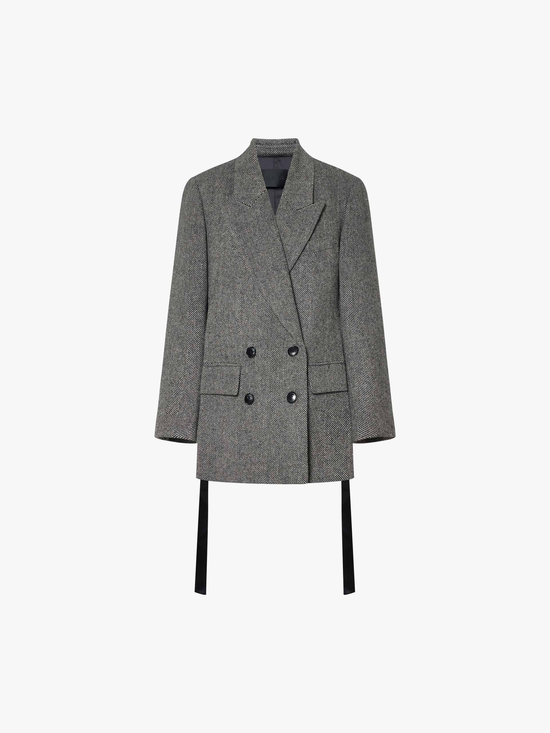 Herringbone Structured Coat - Image 5
