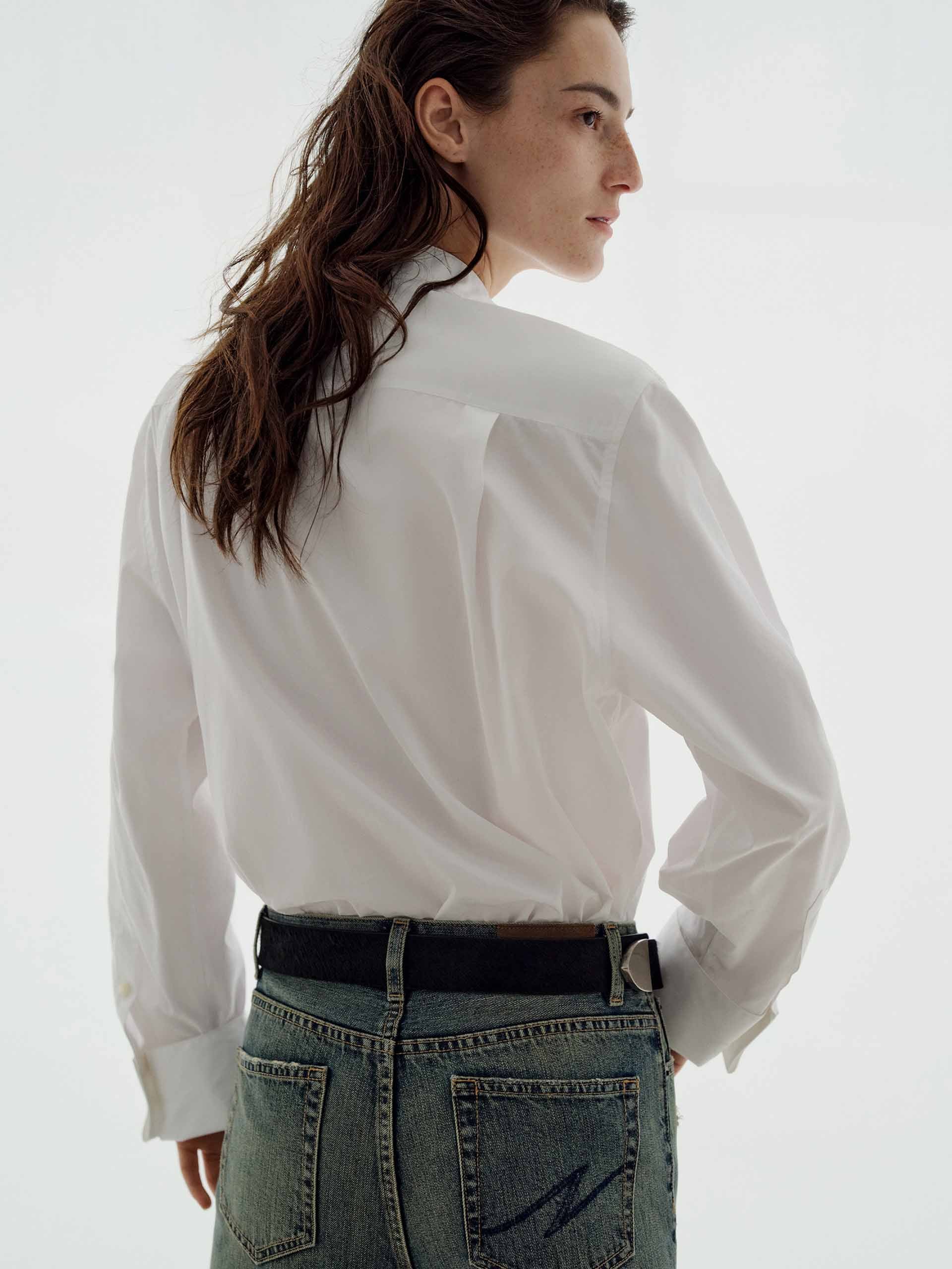 Hidden Button Cotton Shirt - Image 6