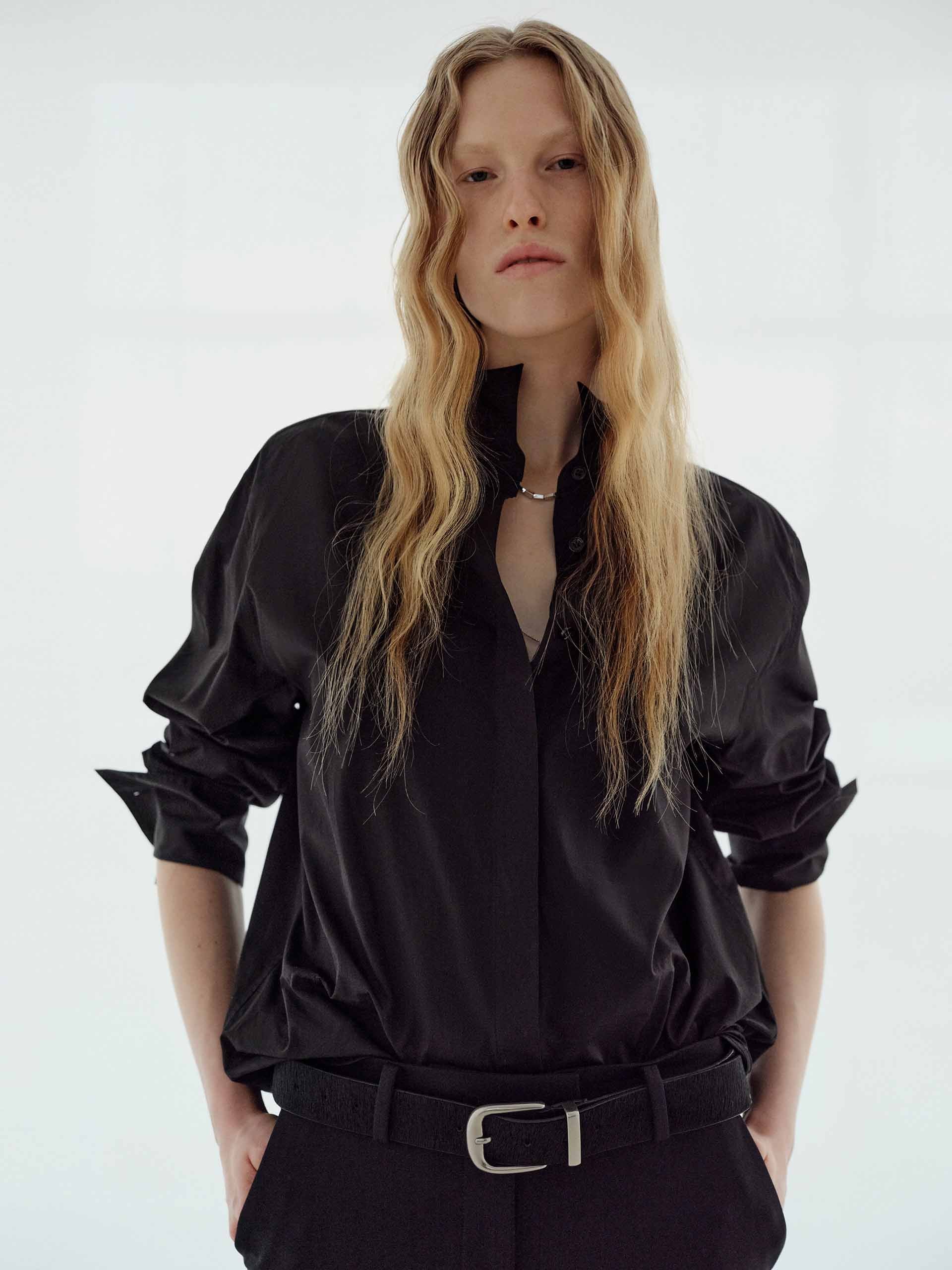 Hidden Button Cotton Shirt - Image 9