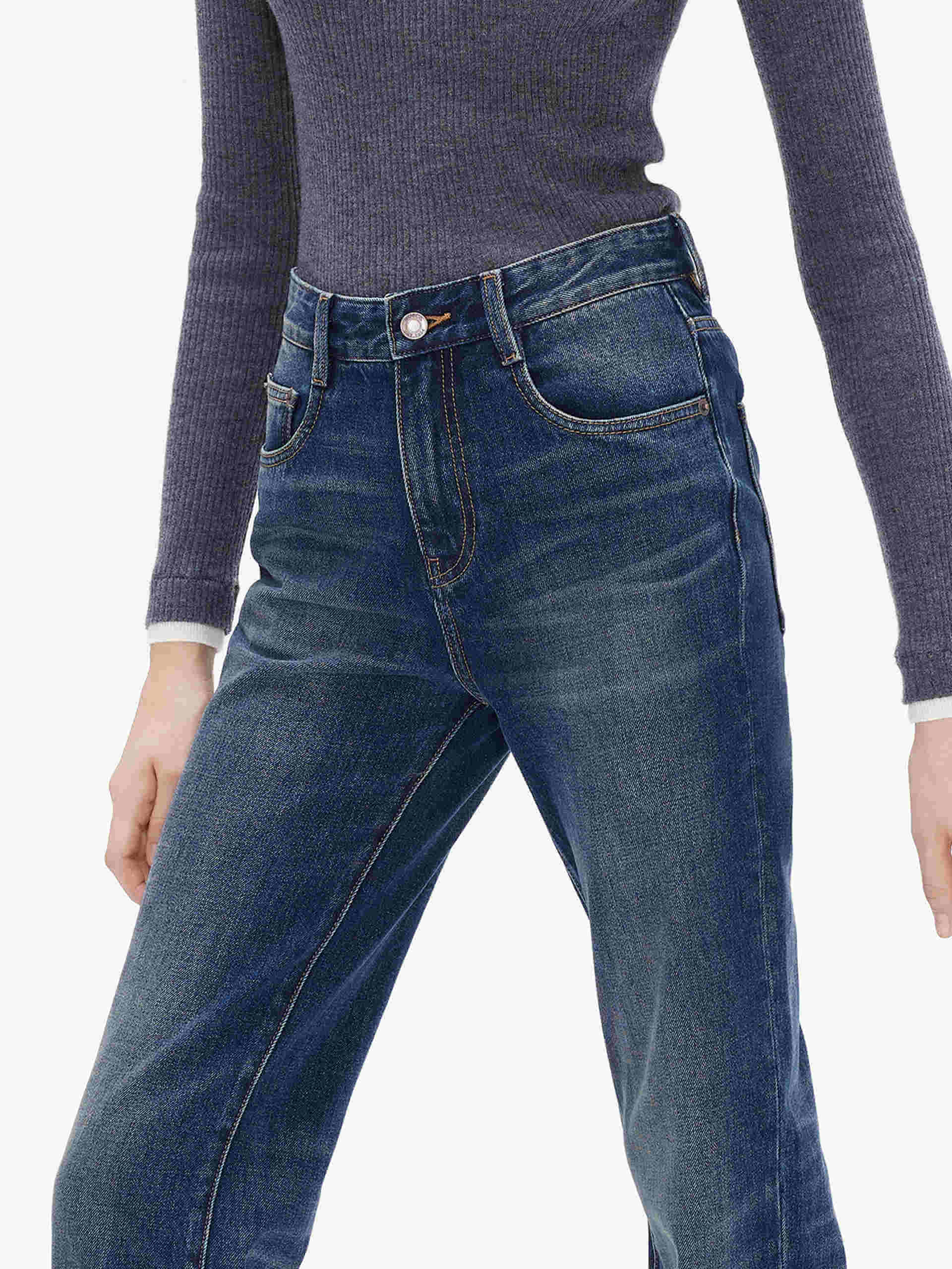 High Rise Straight Jeans - Image 4