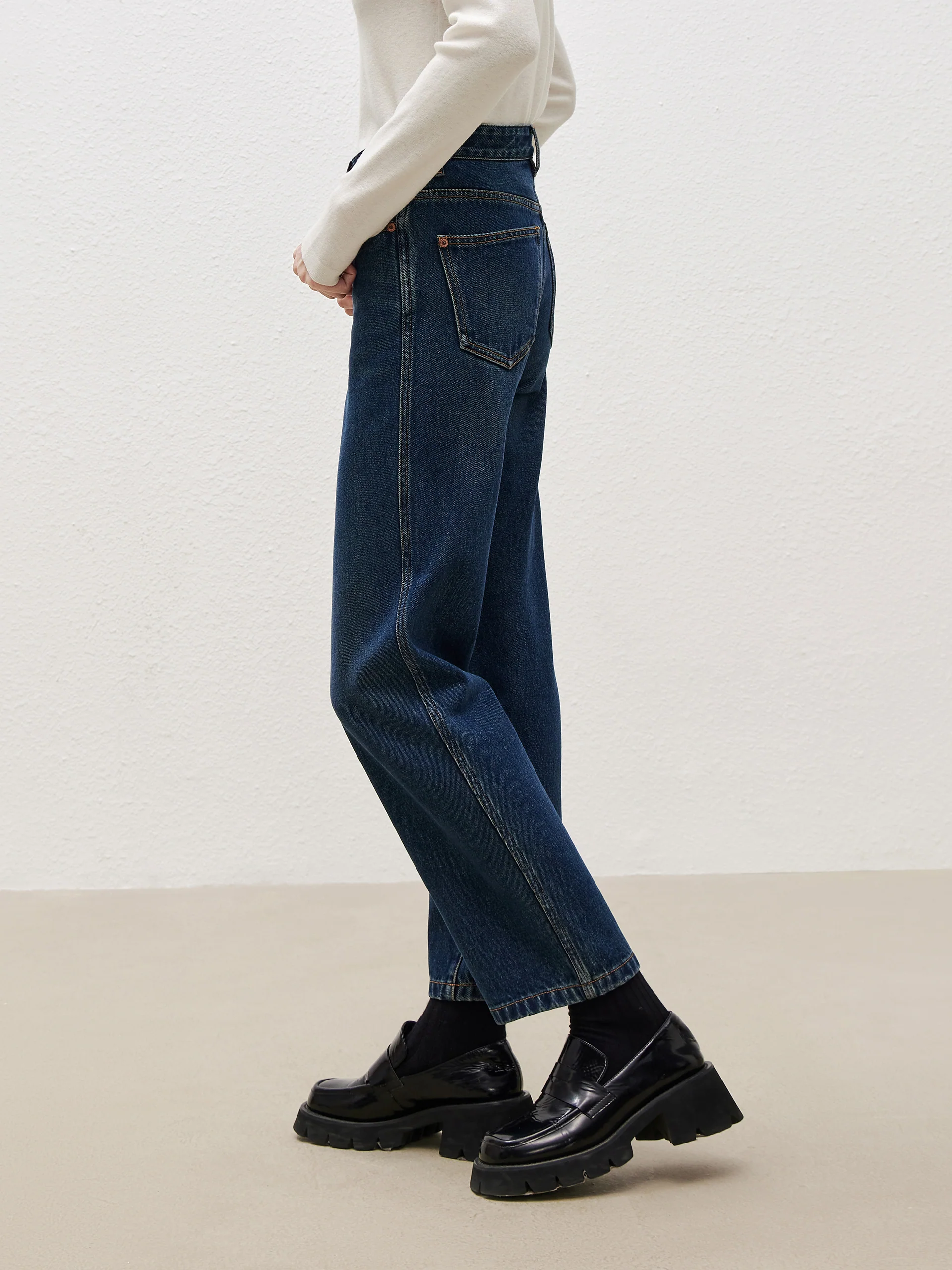 High Waist Ankle Jeans with Straight - Image 6