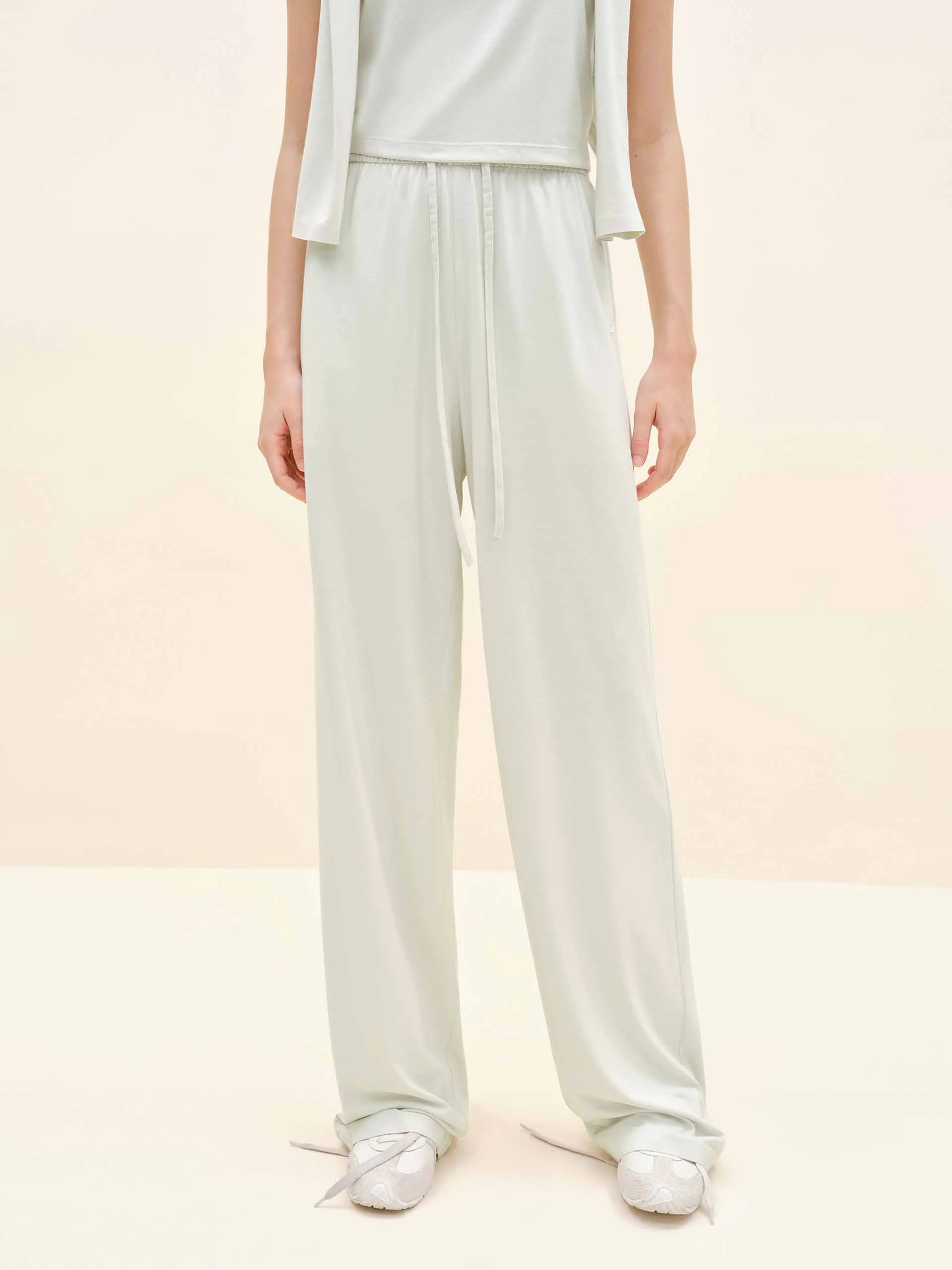 High Waist Drawstring Trousers