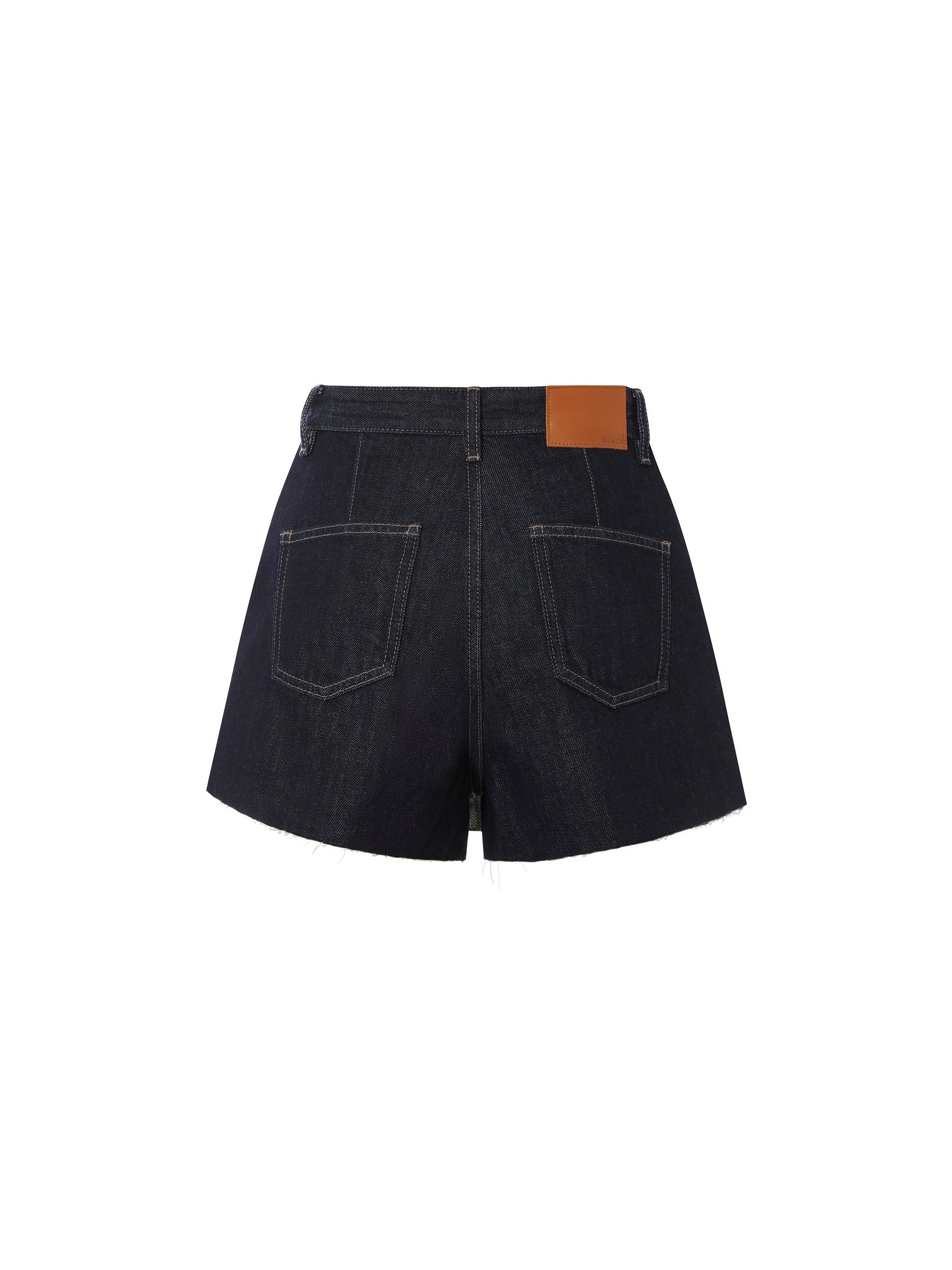 High Waist Pleated Denim Culottes - Image 8