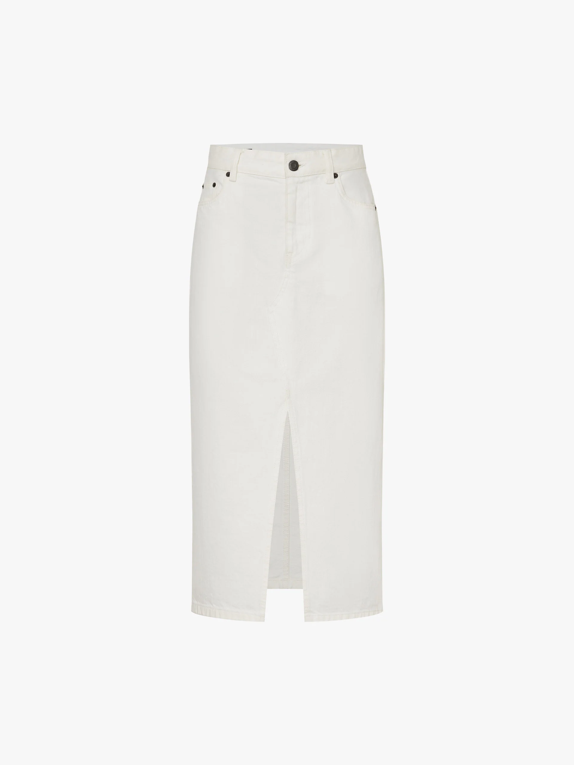 High Waist Slit Denim Skirt - Image 5