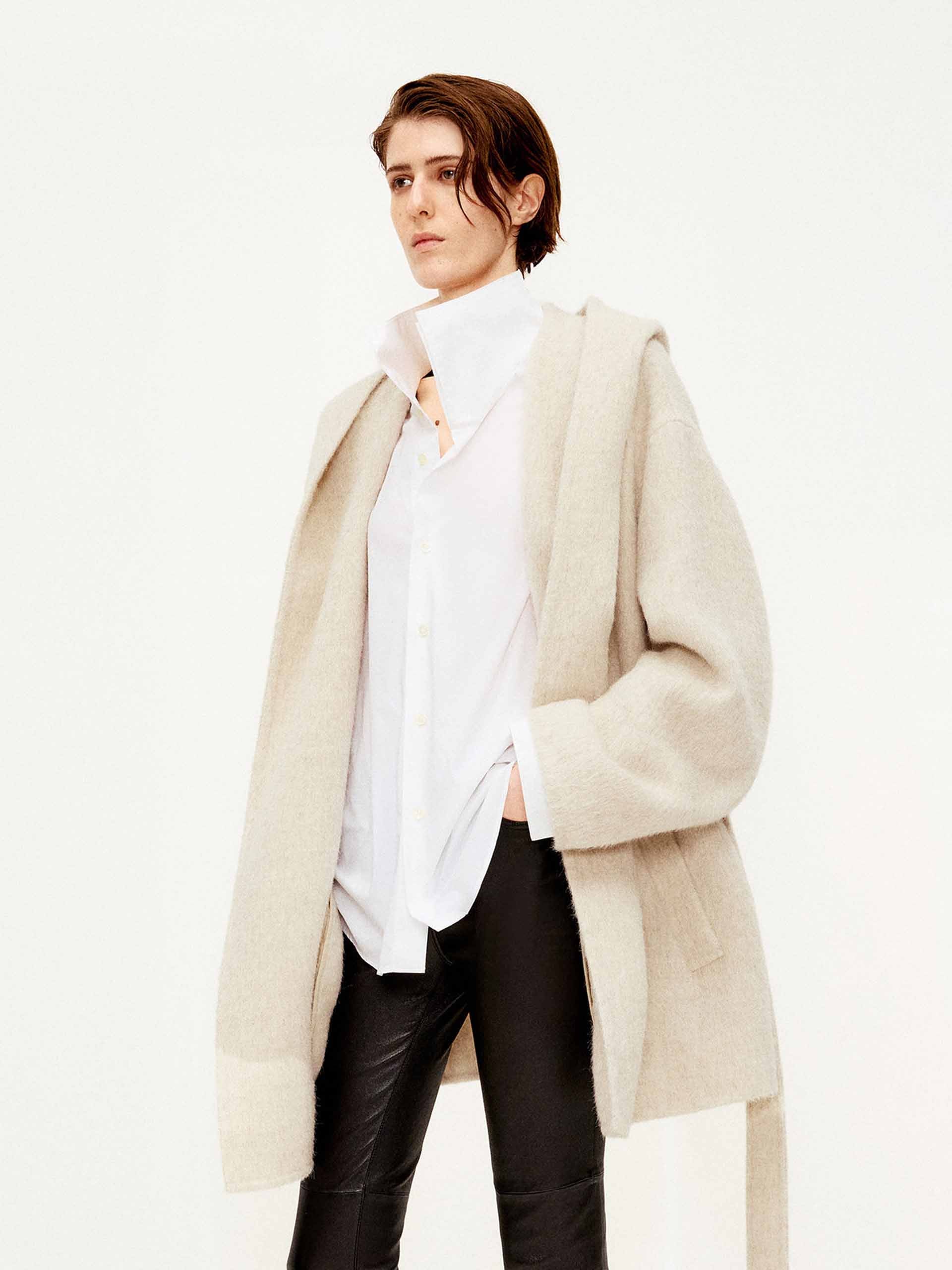 Hooded Brushed Coat - Image 8