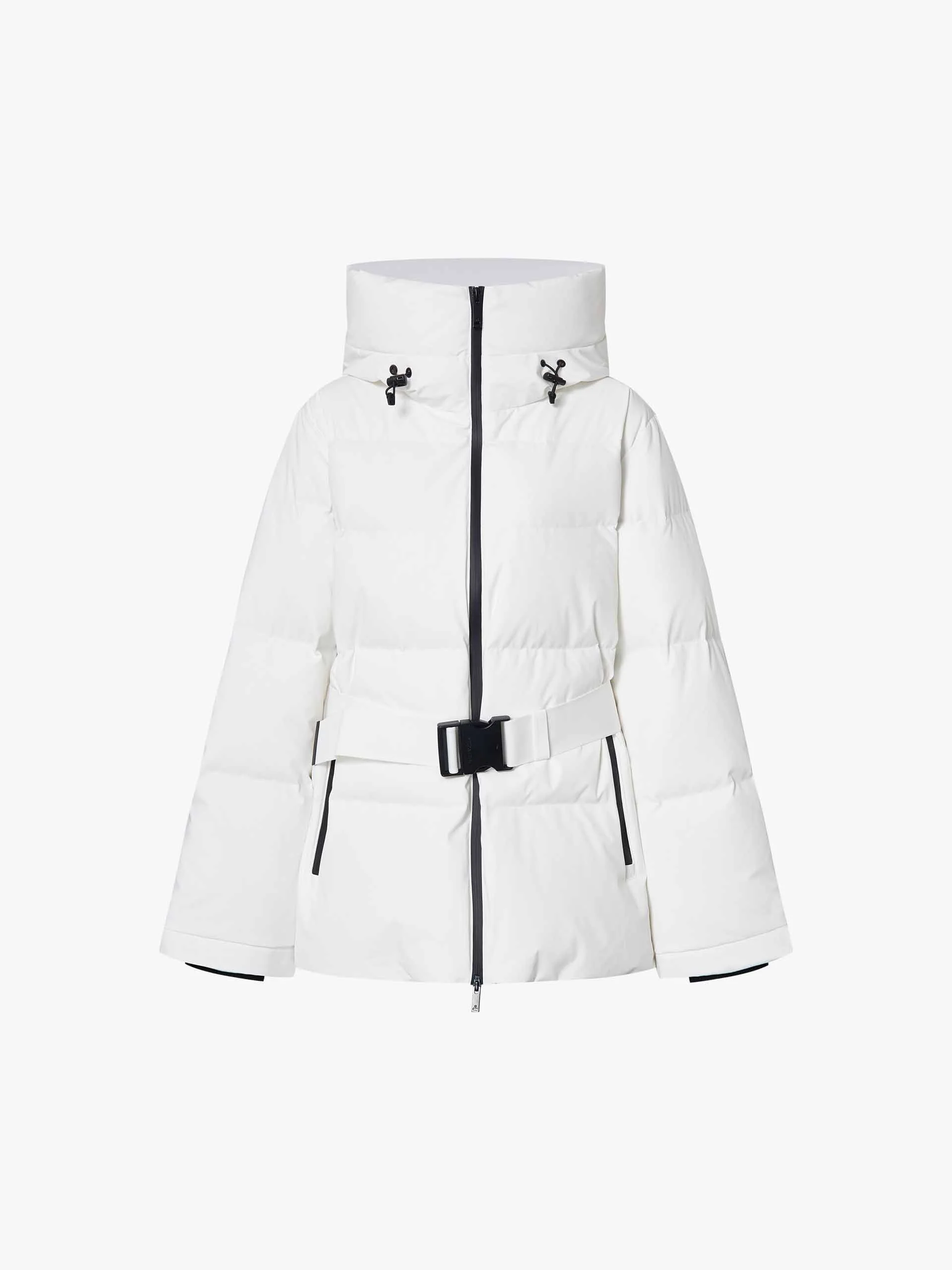 Hooded Down Jacket With Buckle - Image 12