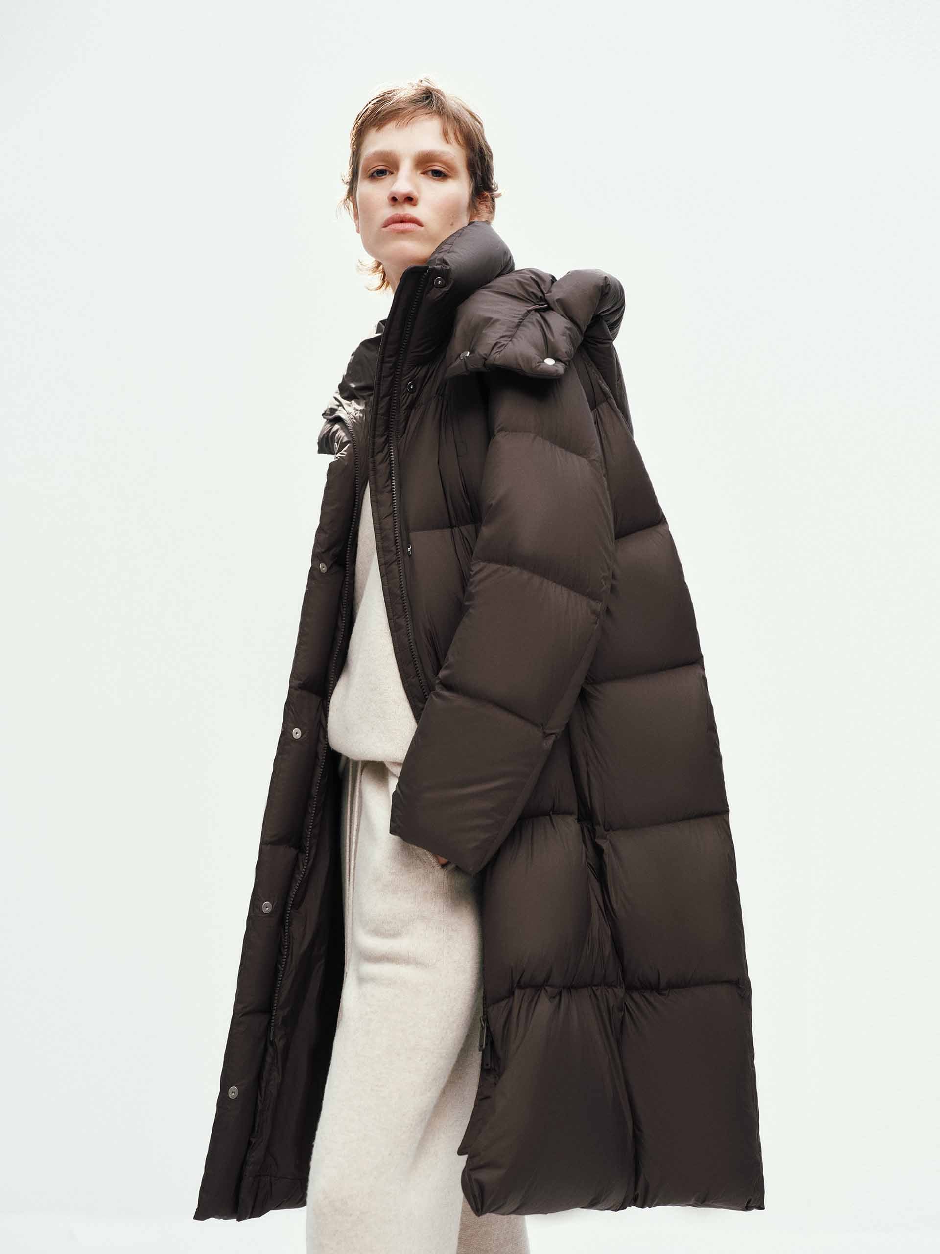 Hooded Long Down Jacket - Image 3