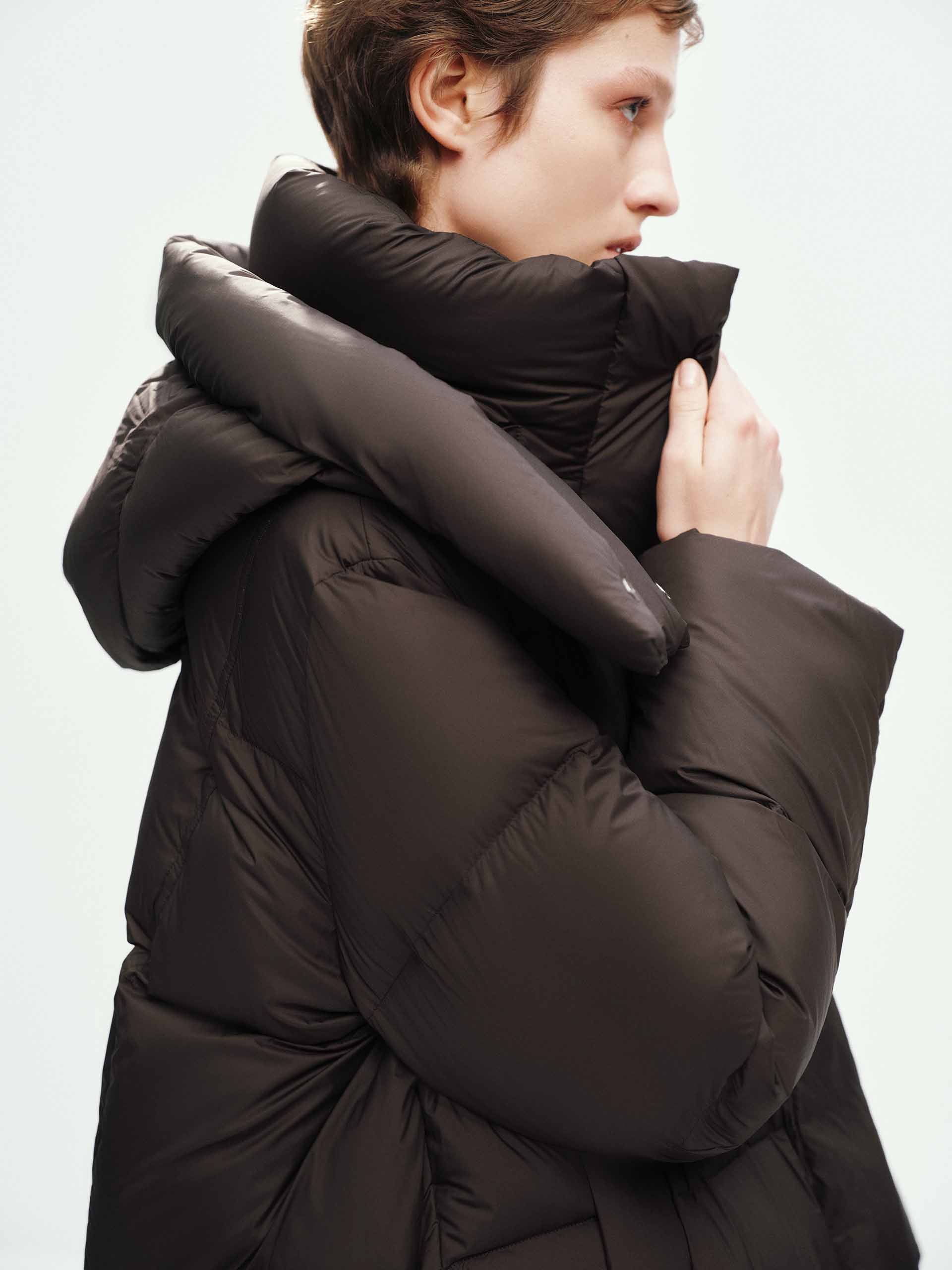 Hooded Long Down Jacket - Image 8