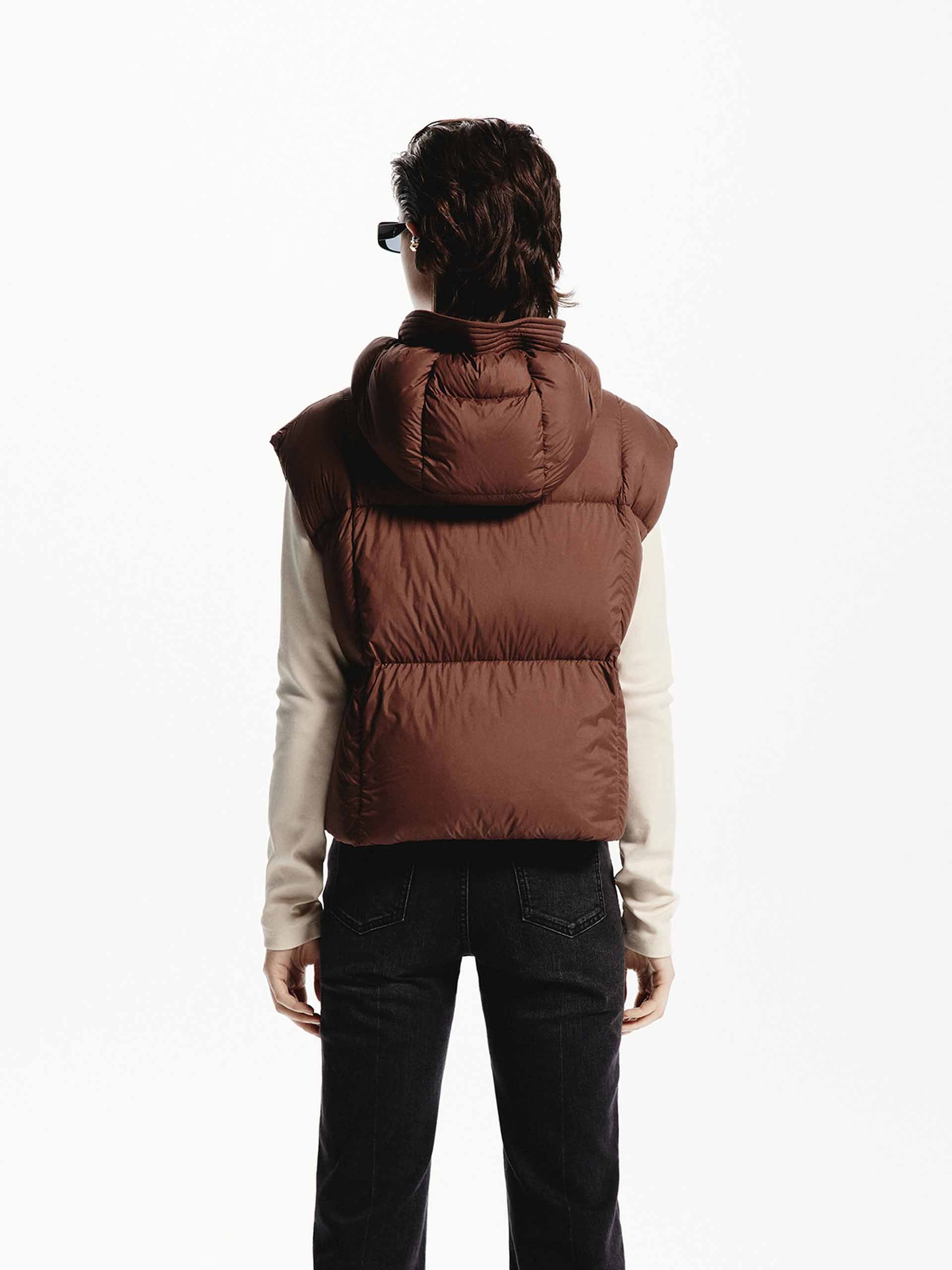 Hooded Quilted Puffer Vest - Image 3