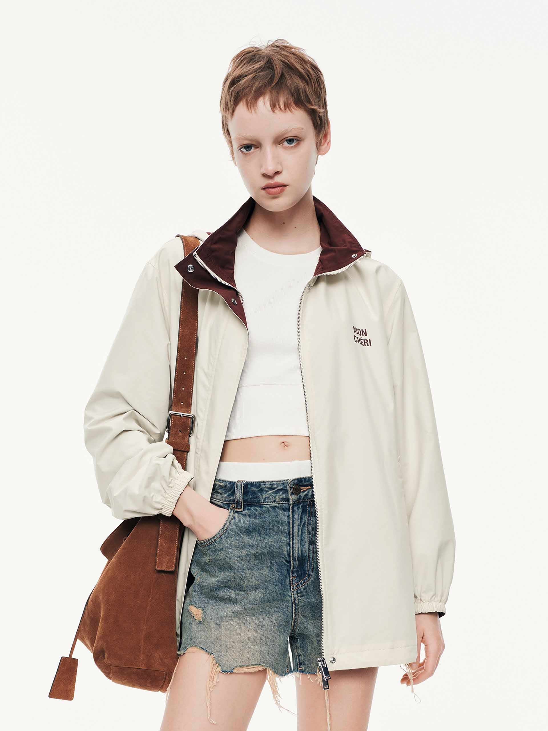 Hooded Zipper Coat-a