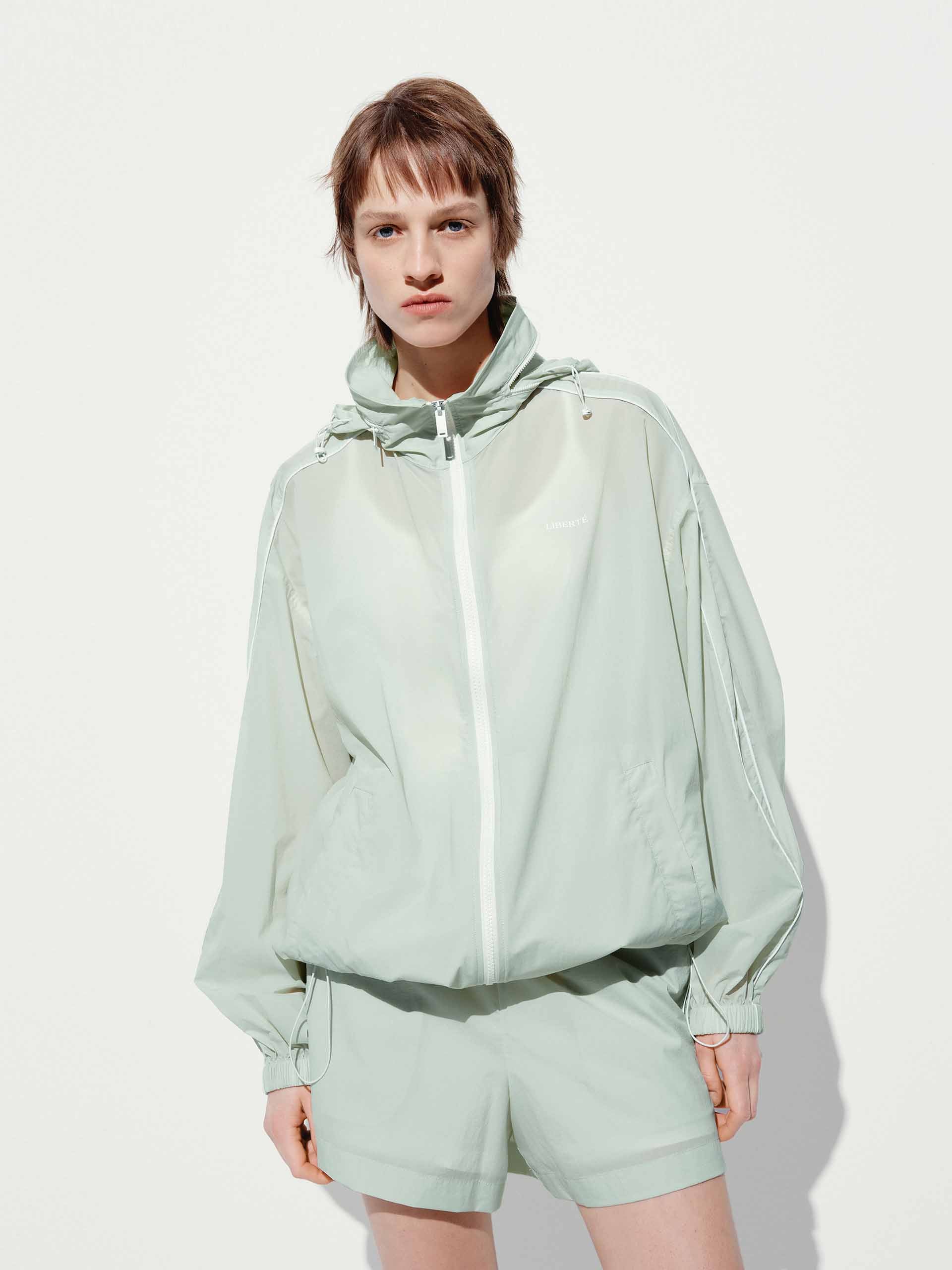 Hooded Zipper Loose Coat