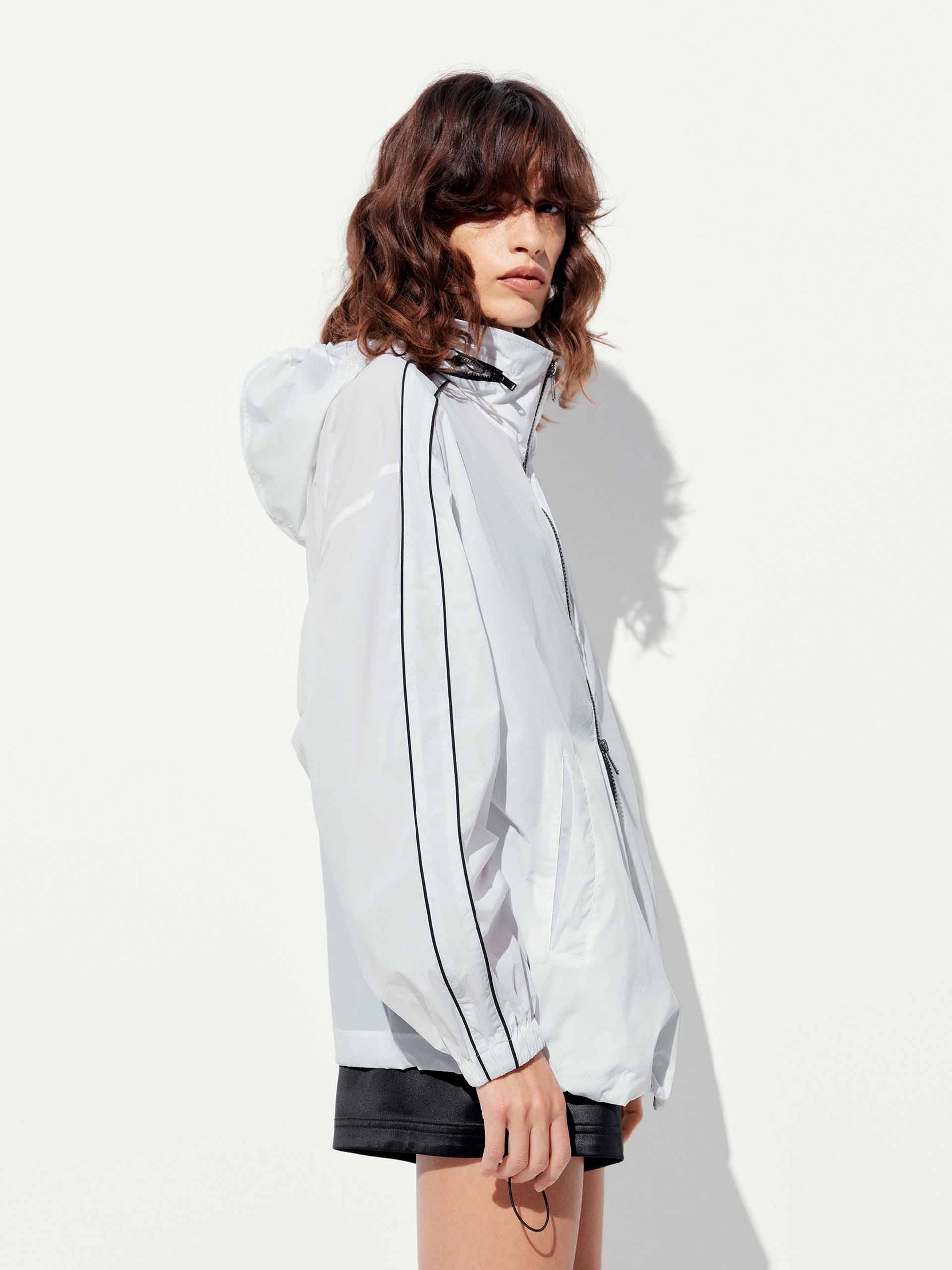 Hooded Zipper Loose Coat - Image 11