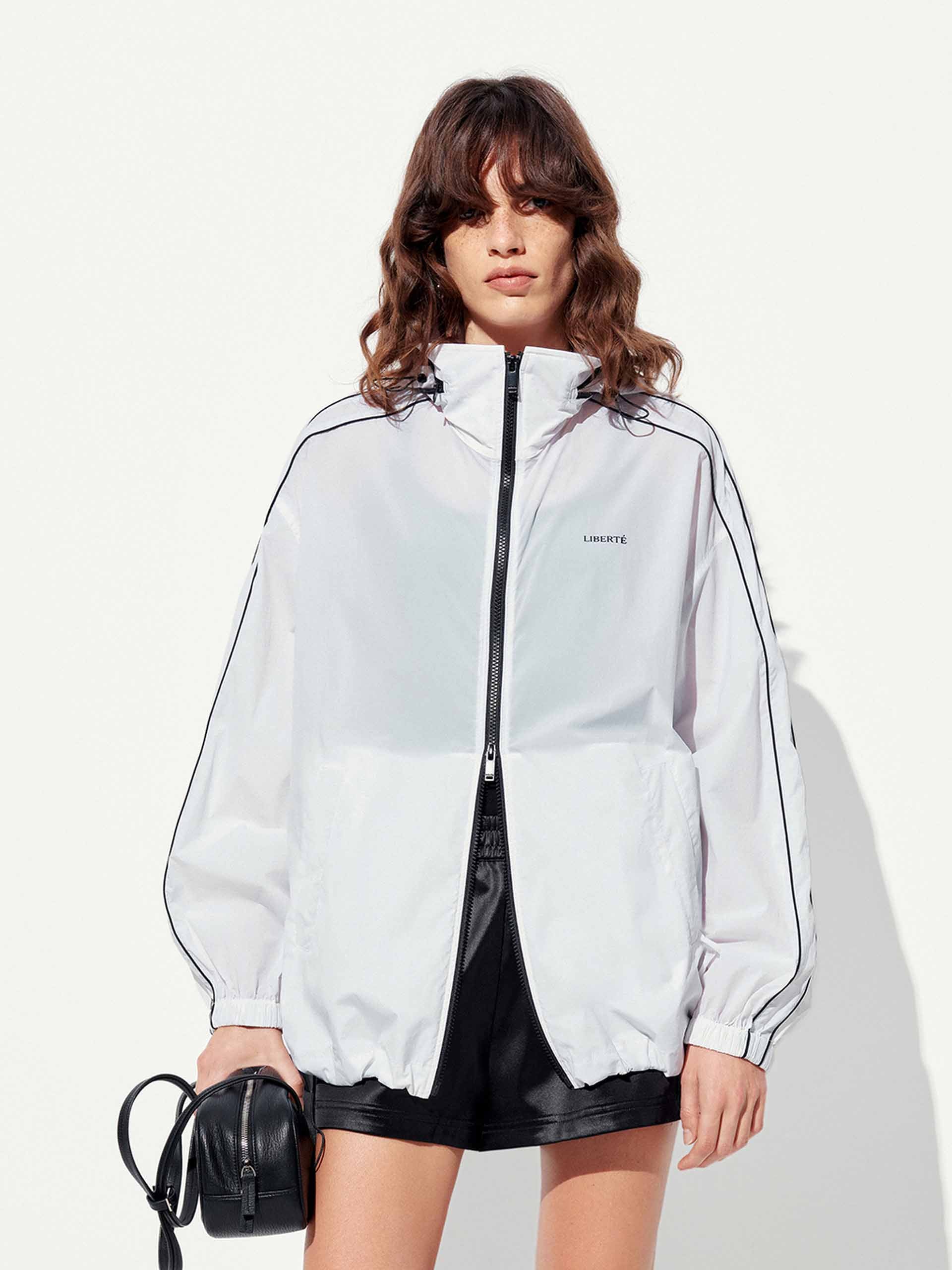 Hooded Zipper Loose Coat - Image 16