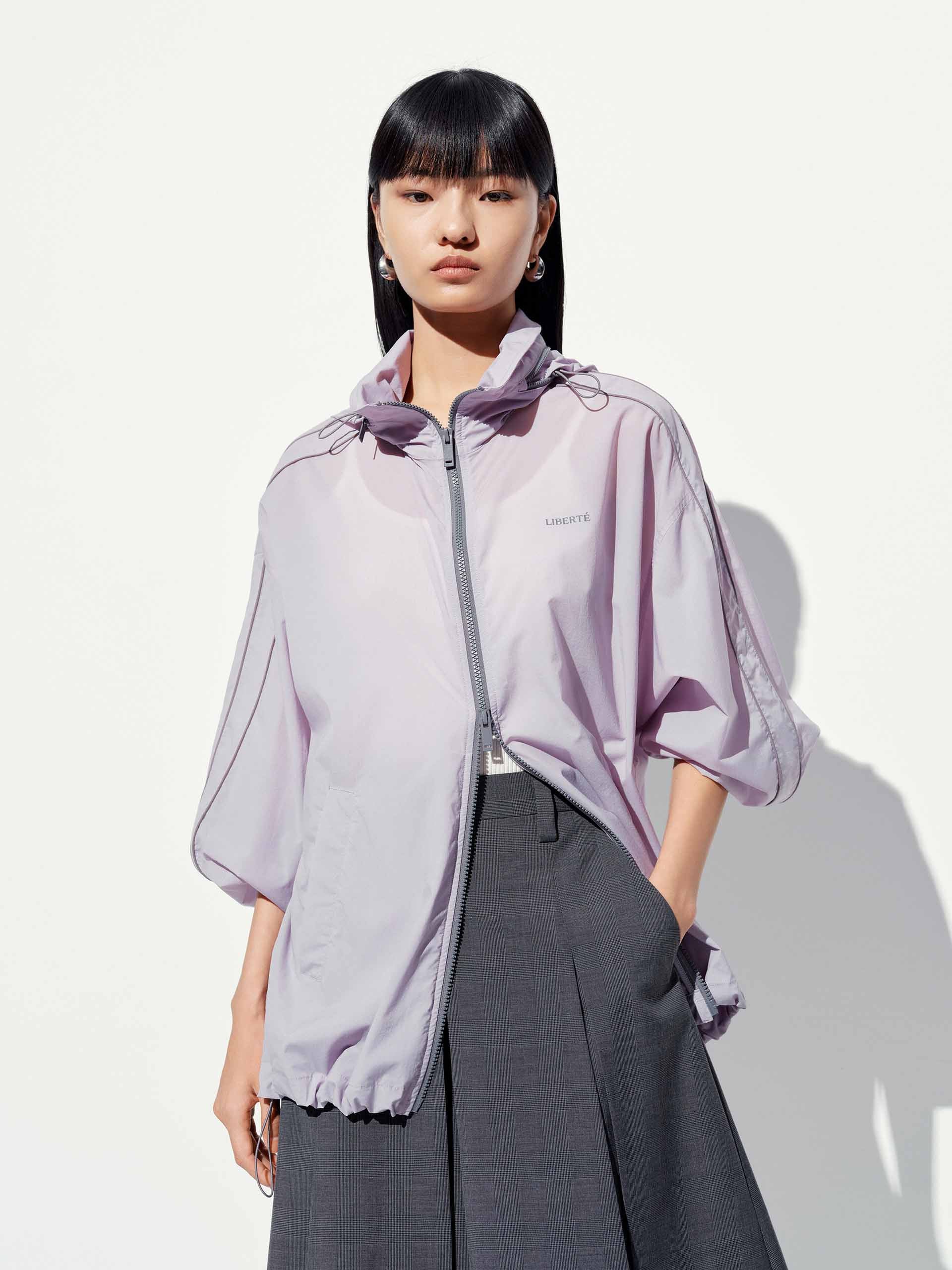 Hooded Zipper Loose Coat - Image 17