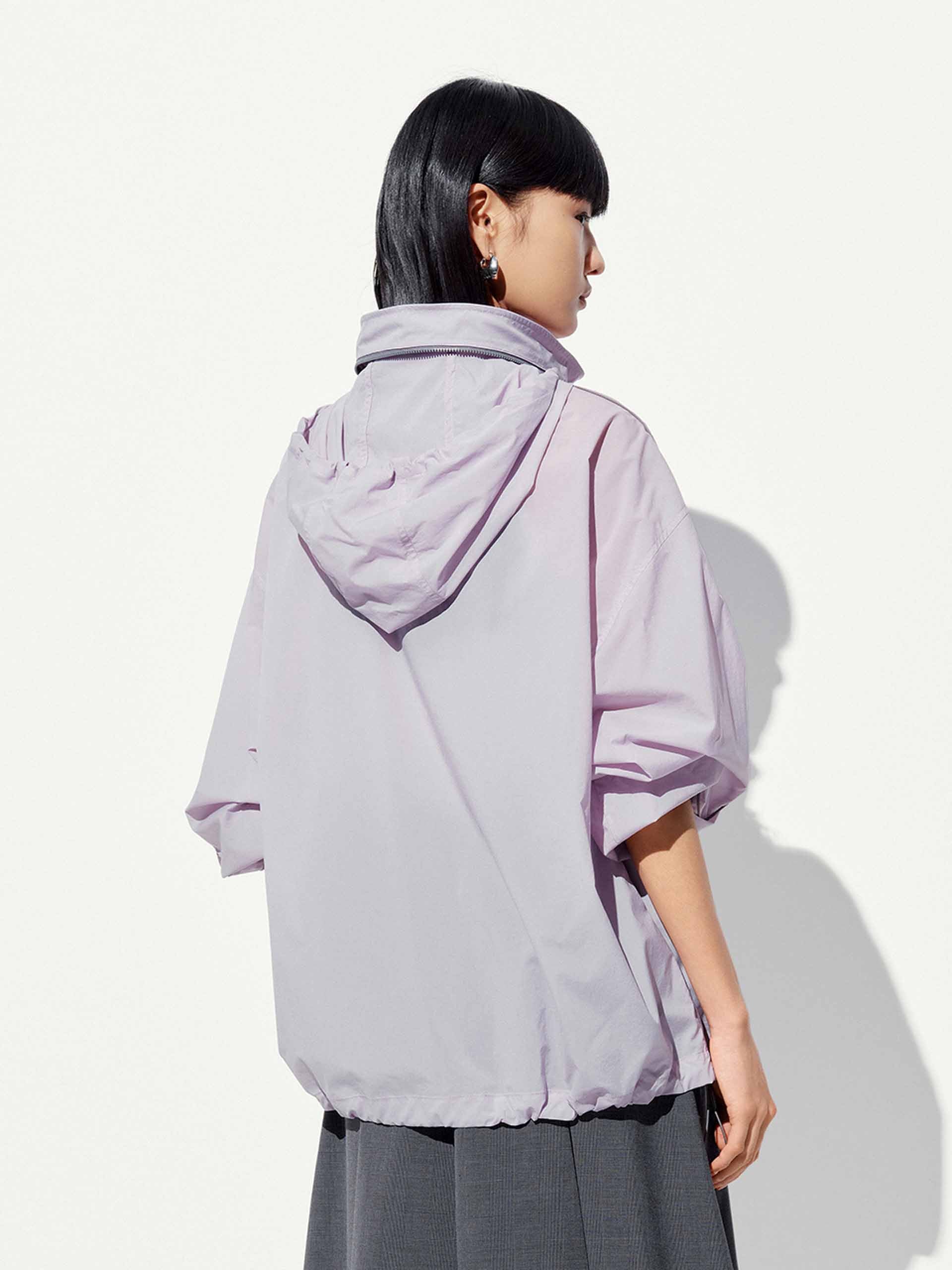 Hooded Zipper Loose Coat - Image 22