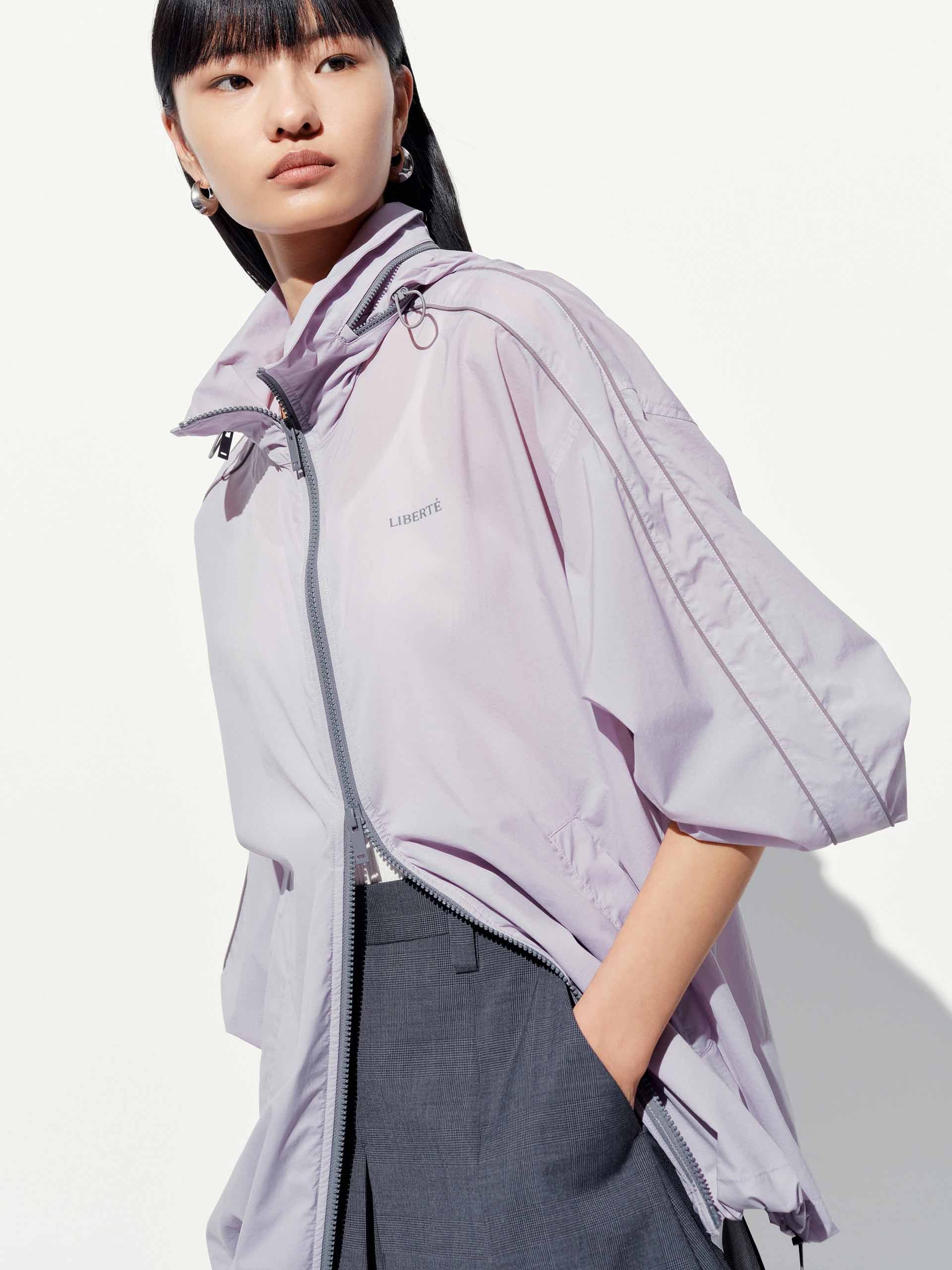 Hooded Zipper Loose Coat - Image 24