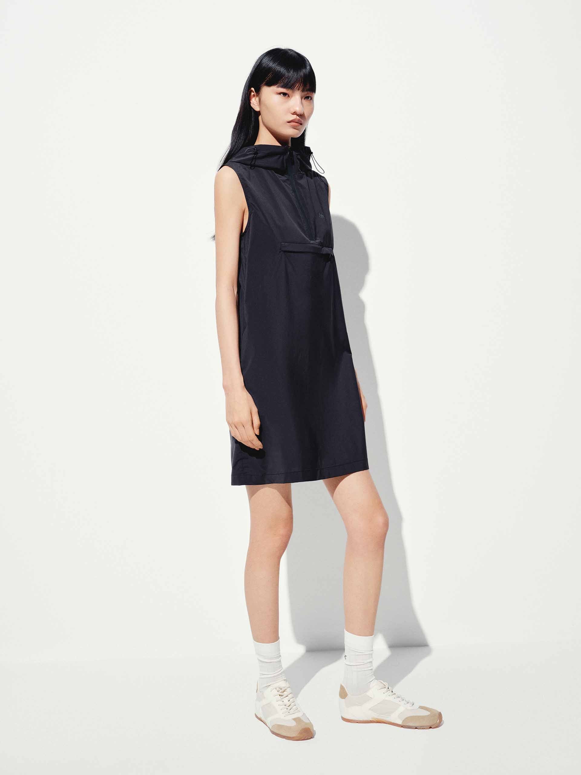Hoodie Drawstring Sleeveless Dress - Image 10