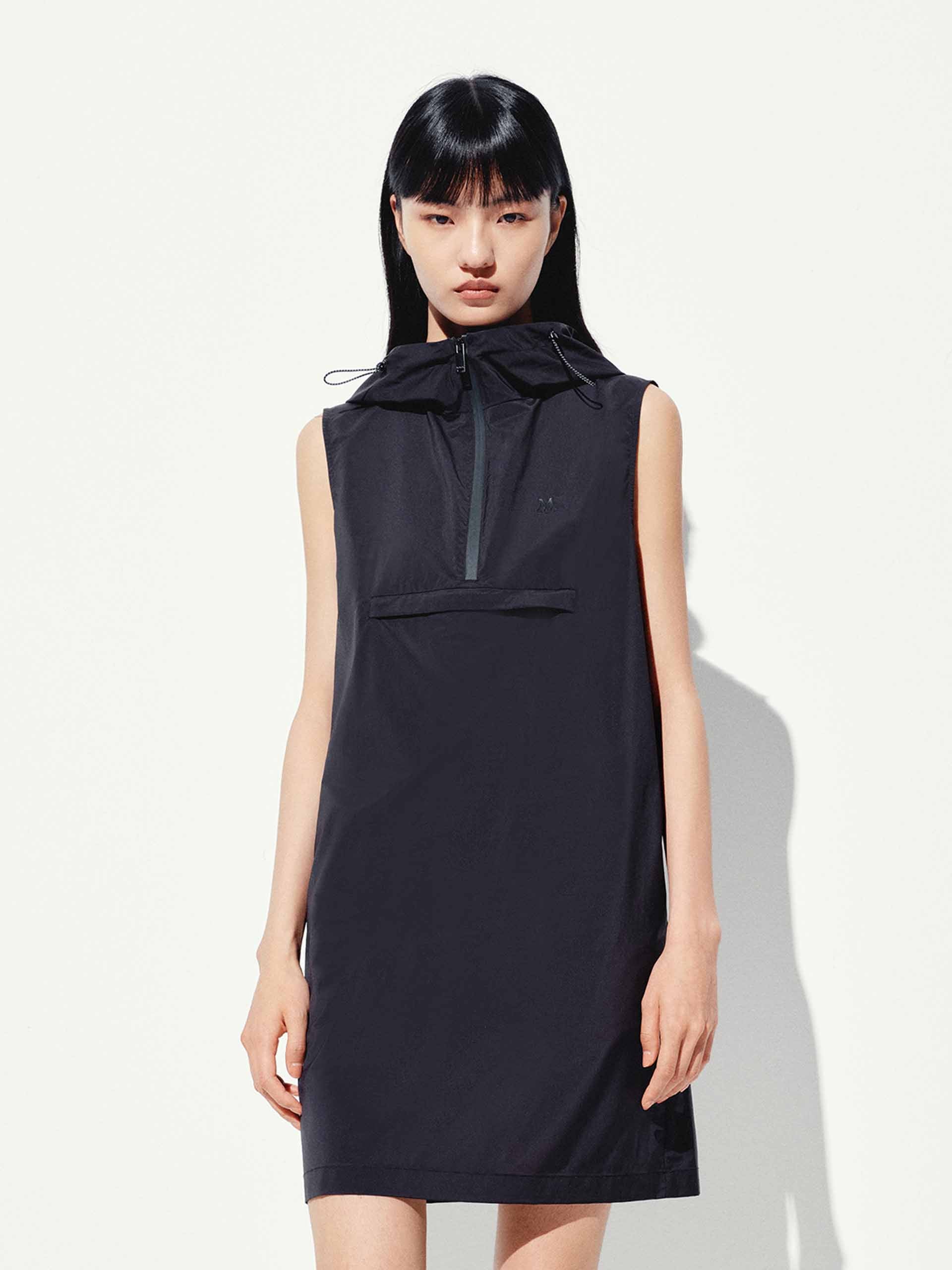 Hoodie Drawstring Sleeveless Dress - Image 11