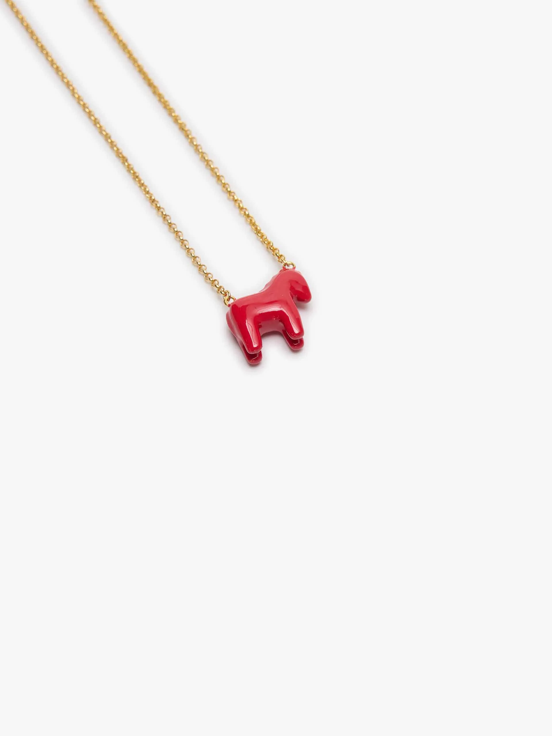 Horse Pattern Pendant Necklace - Image 3
