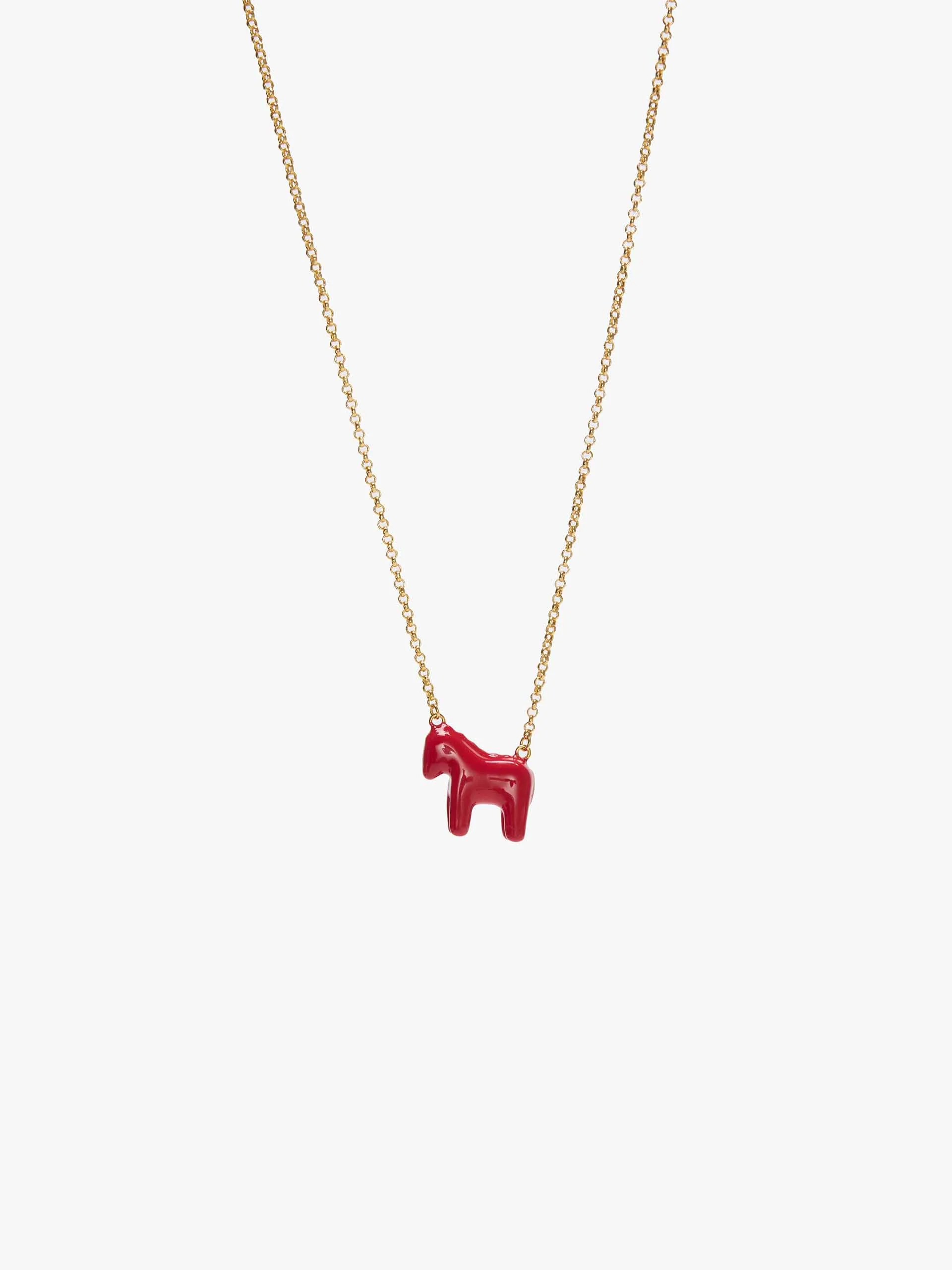 Horse Pattern Pendant Necklace - Image 4