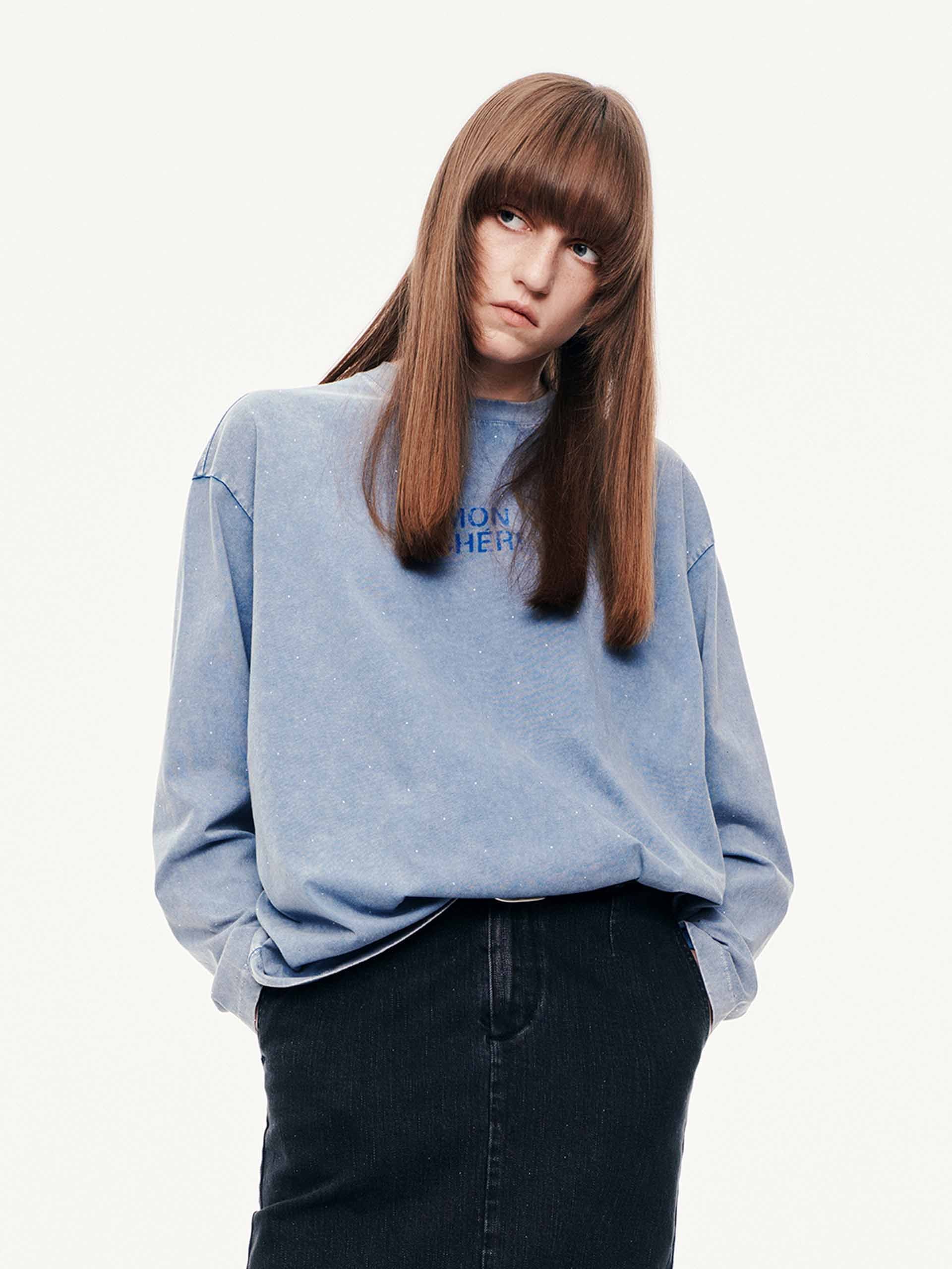 Hotfix Rhinestone Cotton T-shirt