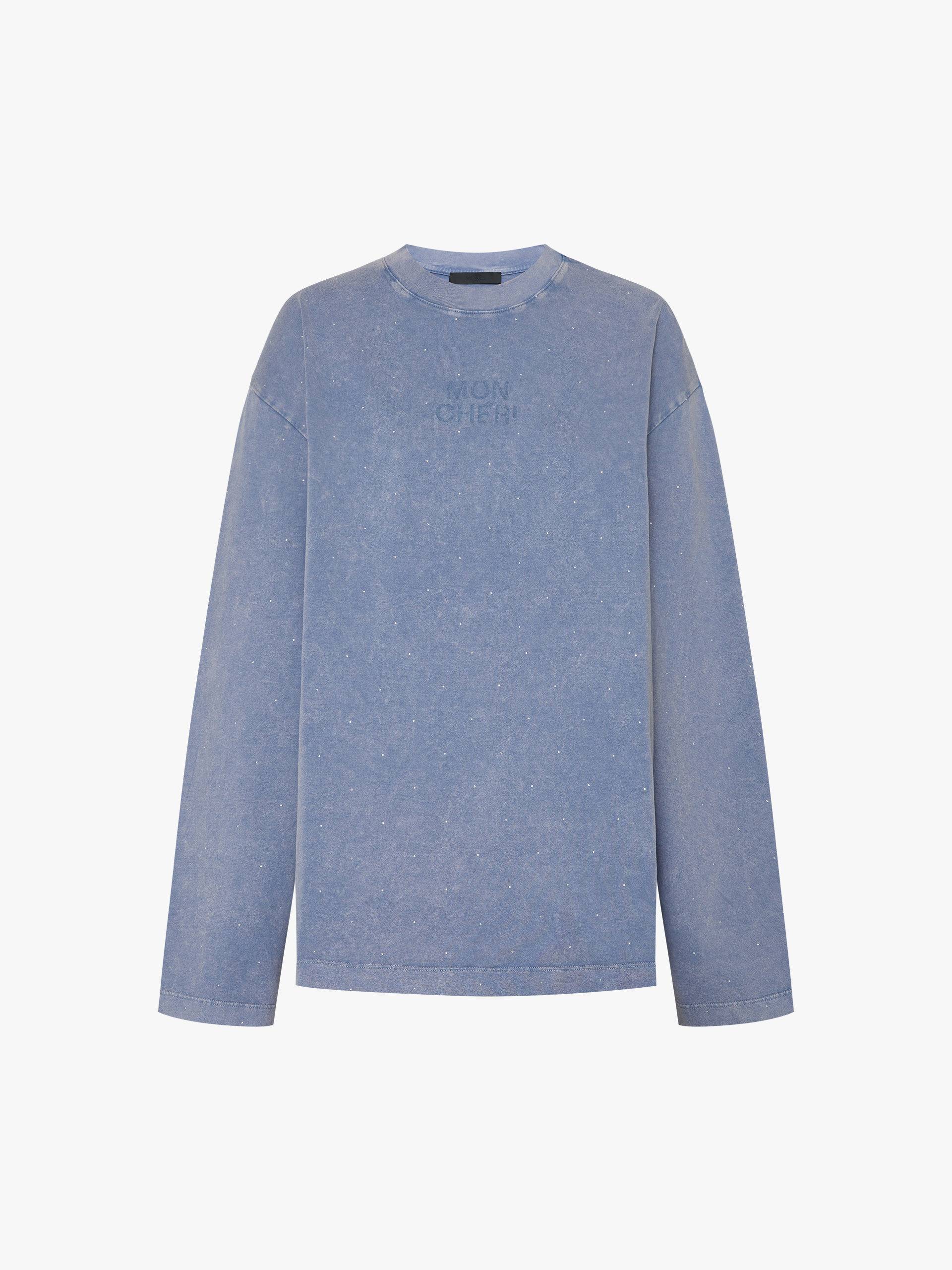 Hotfix Rhinestone Cotton T-shirt - Image 5