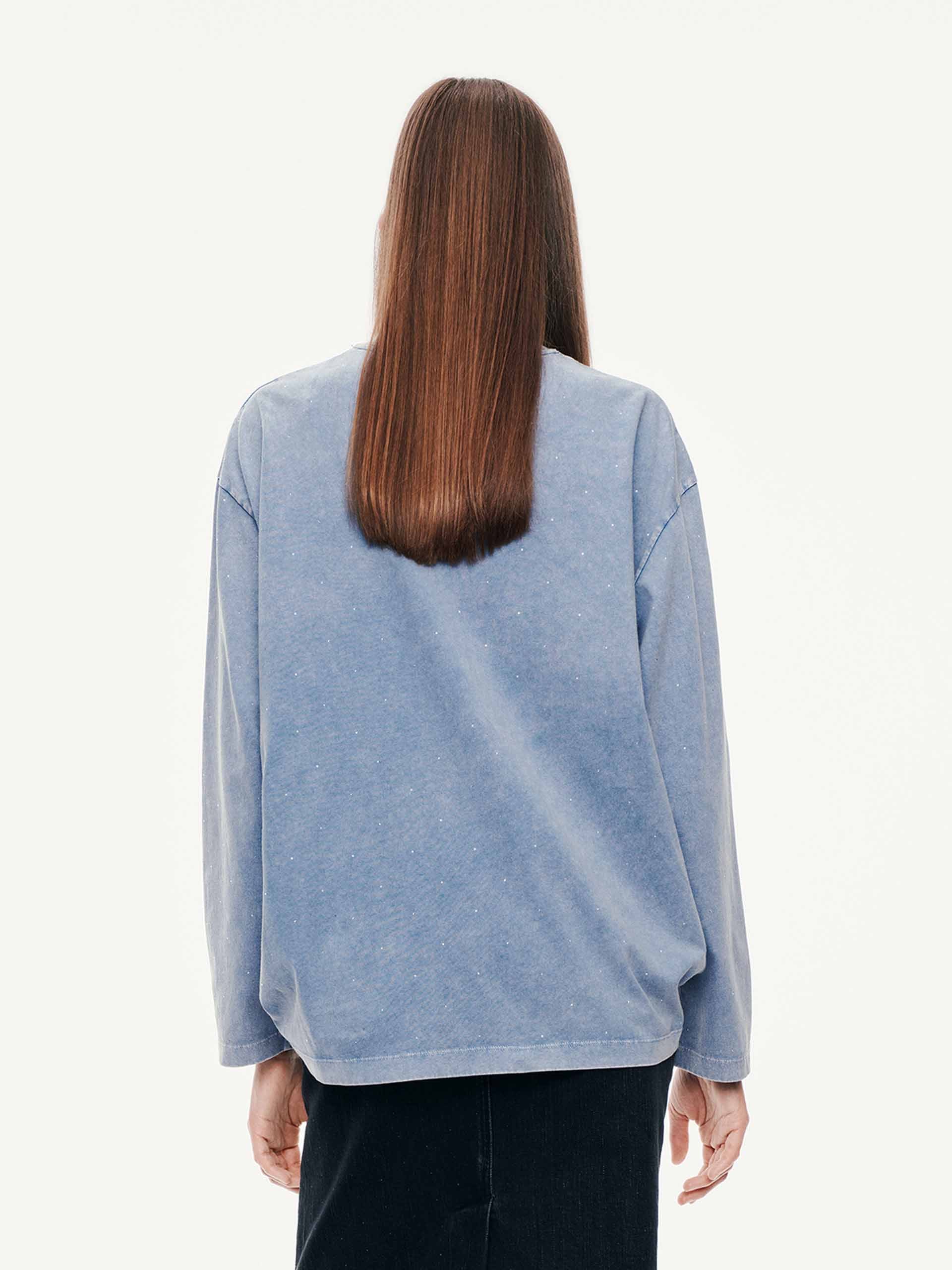 Hotfix Rhinestone Cotton T-shirt - Image 6