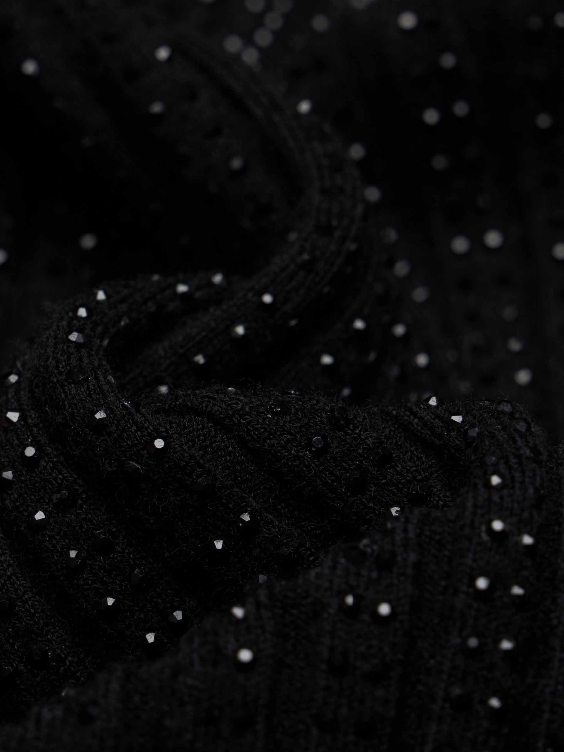 Hotfix Rhinestone Fitted Cardigan - Image 4