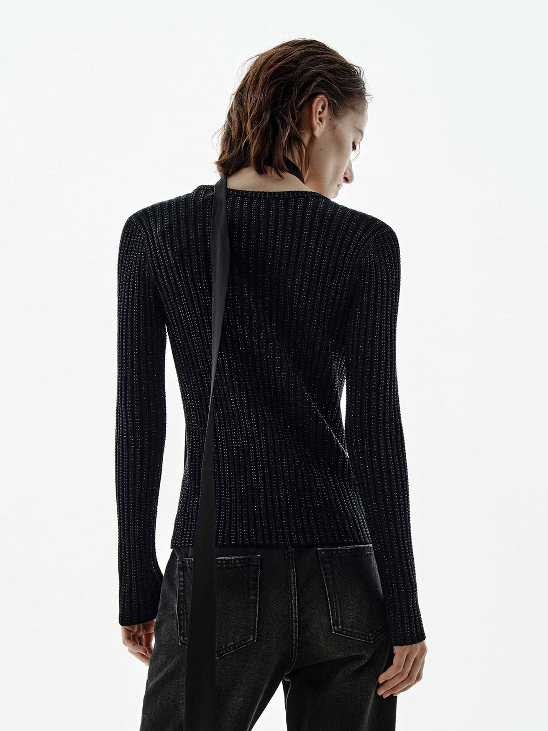 Hotfix Rhinestone Fitted Cardigan - Image 8