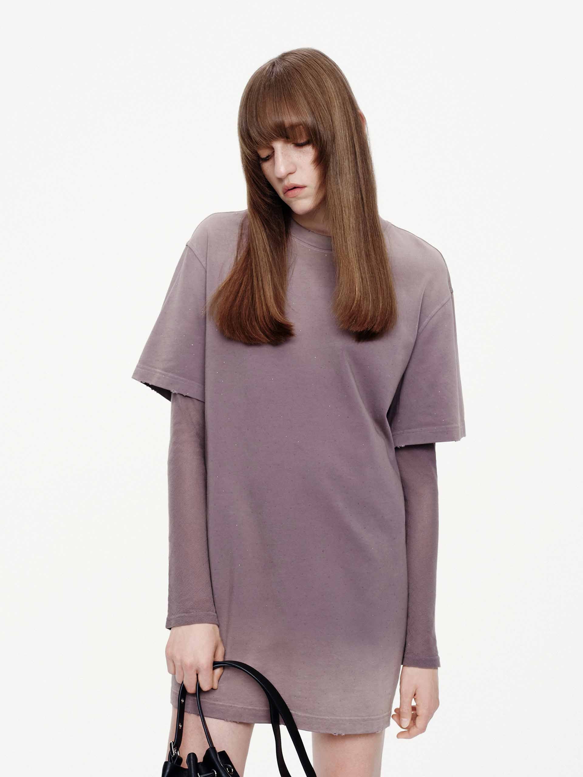 Hotfix Rhinestone T-shirt Dress