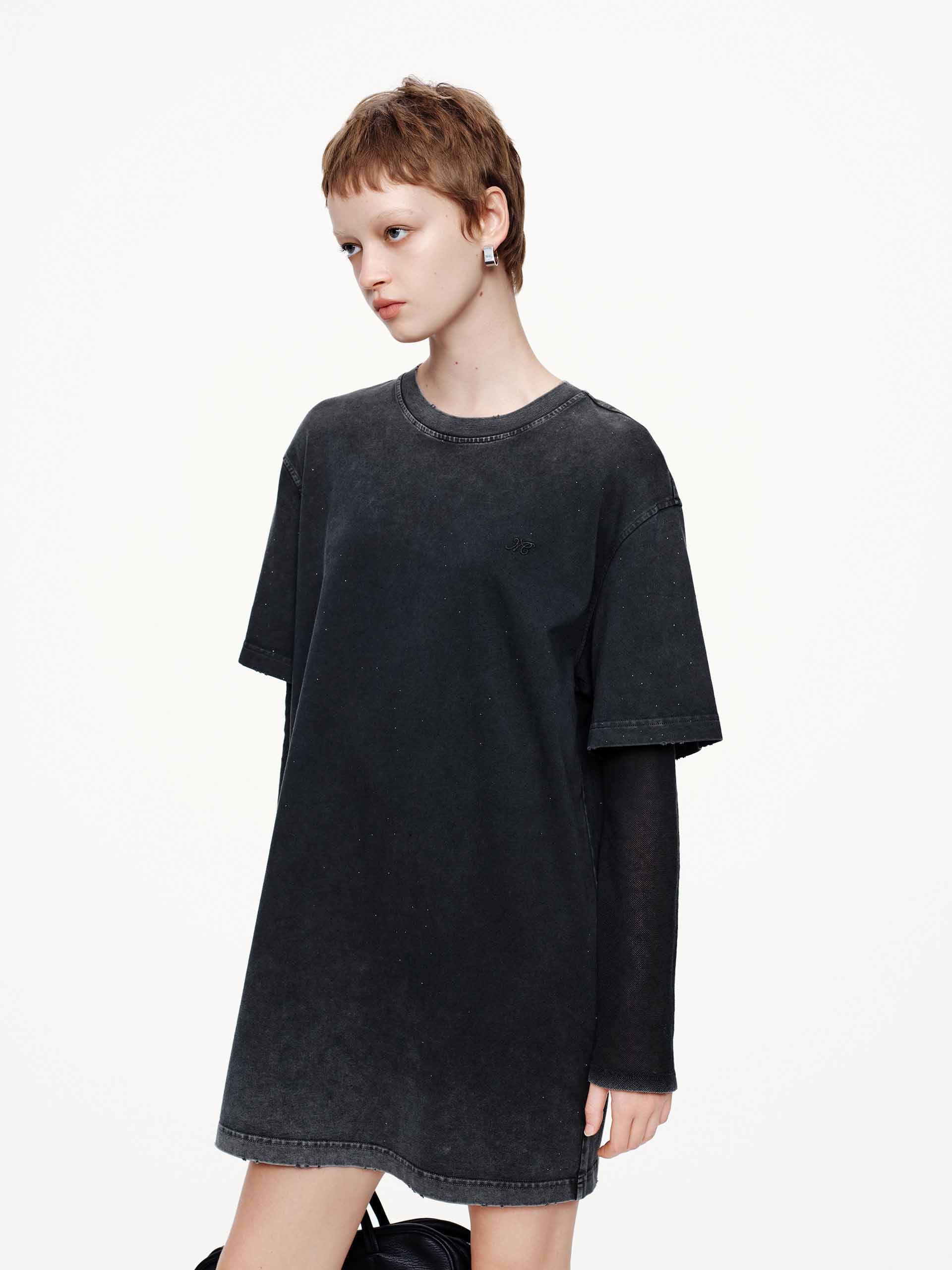 Hotfix Rhinestone T-shirt Dress - Image 11