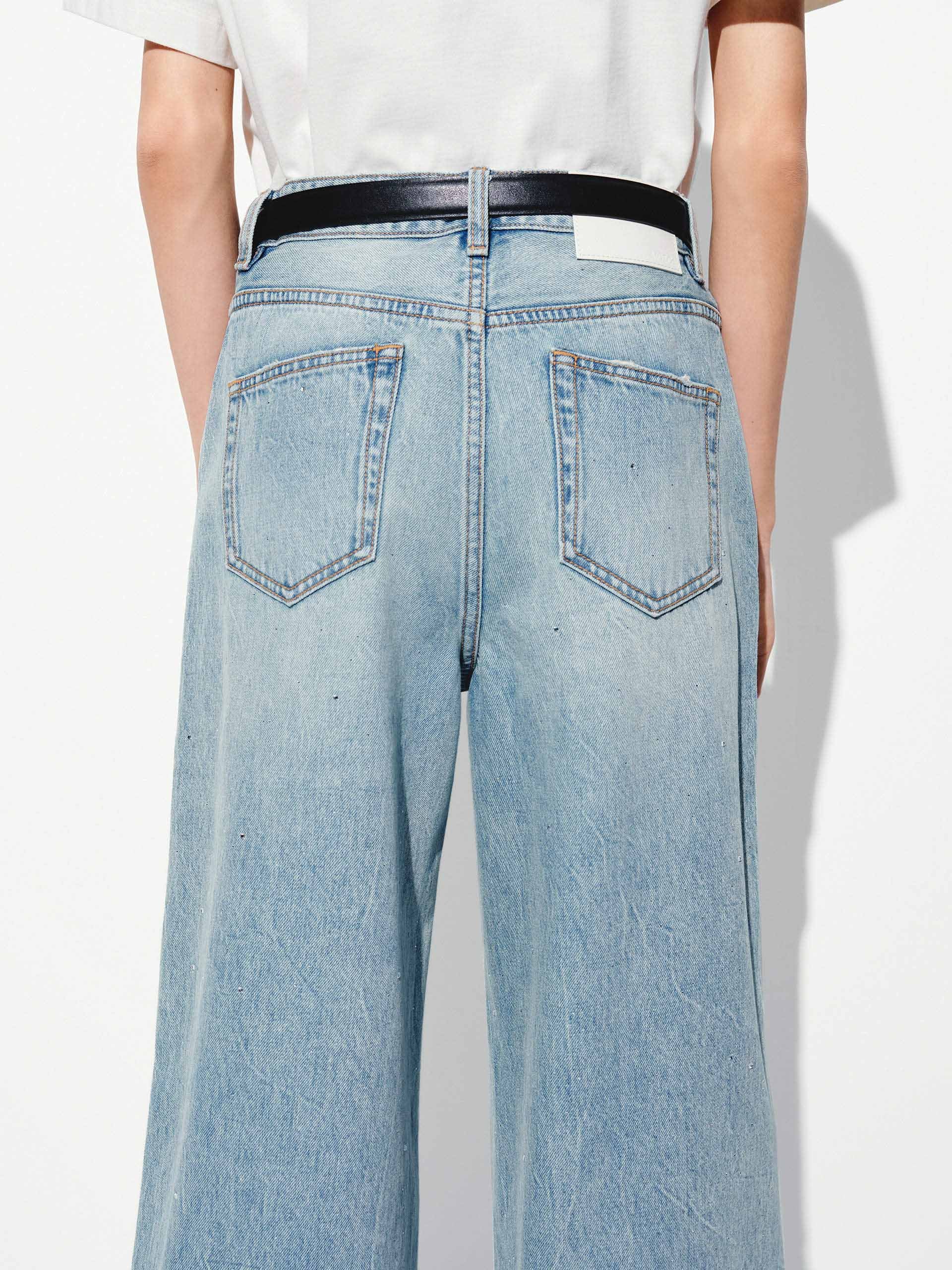 Hotfix Rhinestone Straight Jeans - Image 6