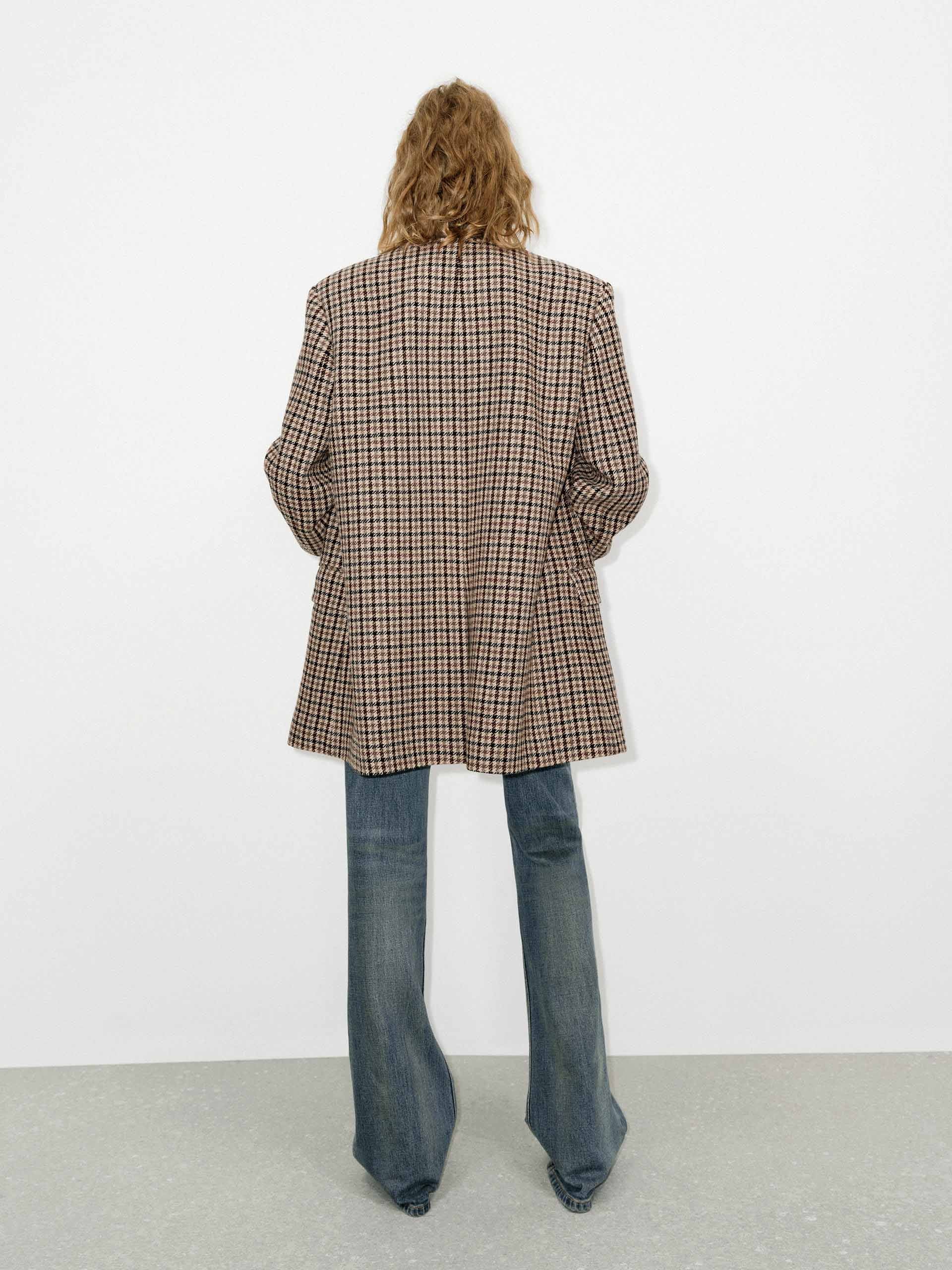 Houndstooth Collarless Blazer - Image 3