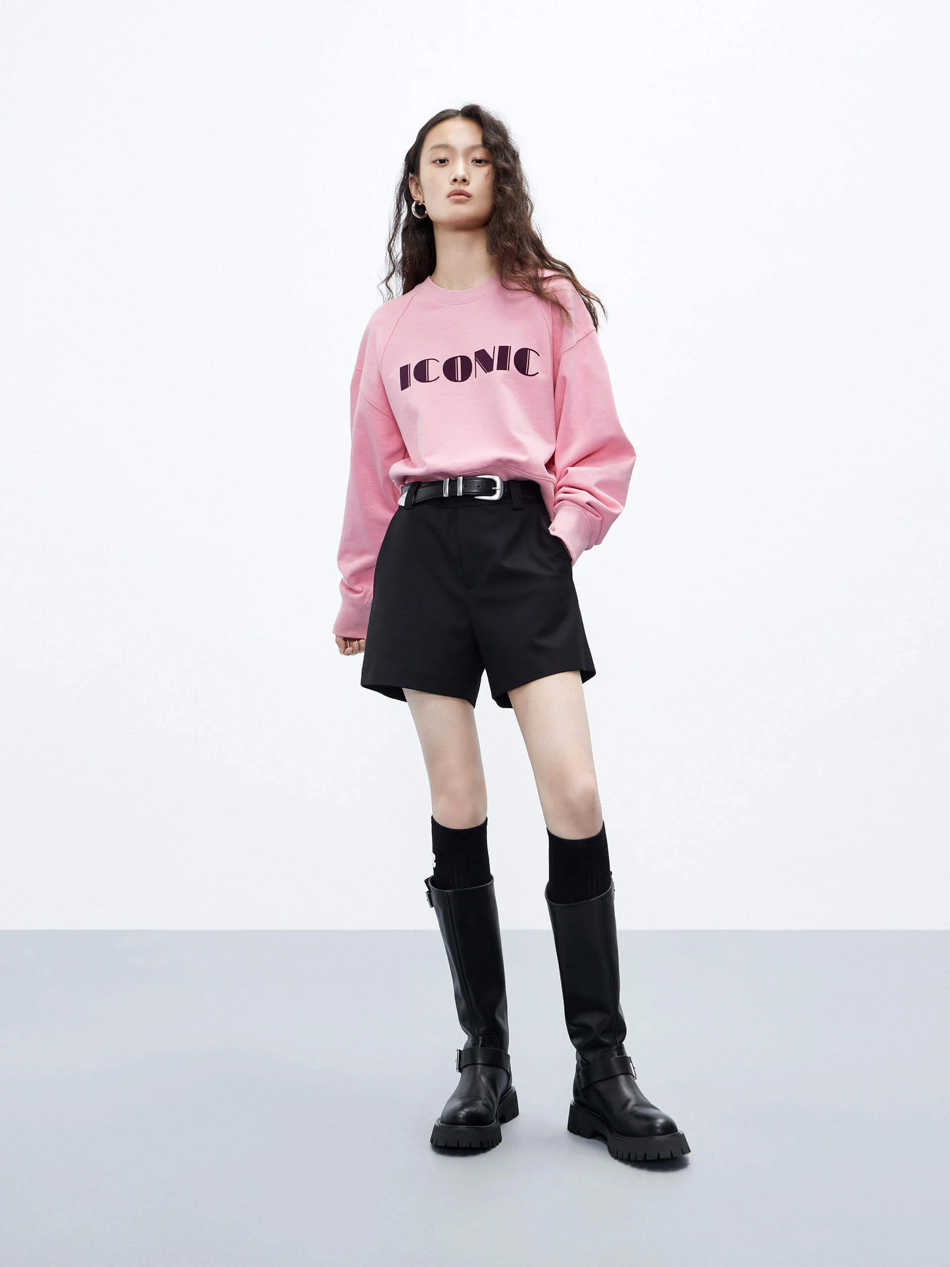 Letter Print Cotton Sweatshirt - Image 22